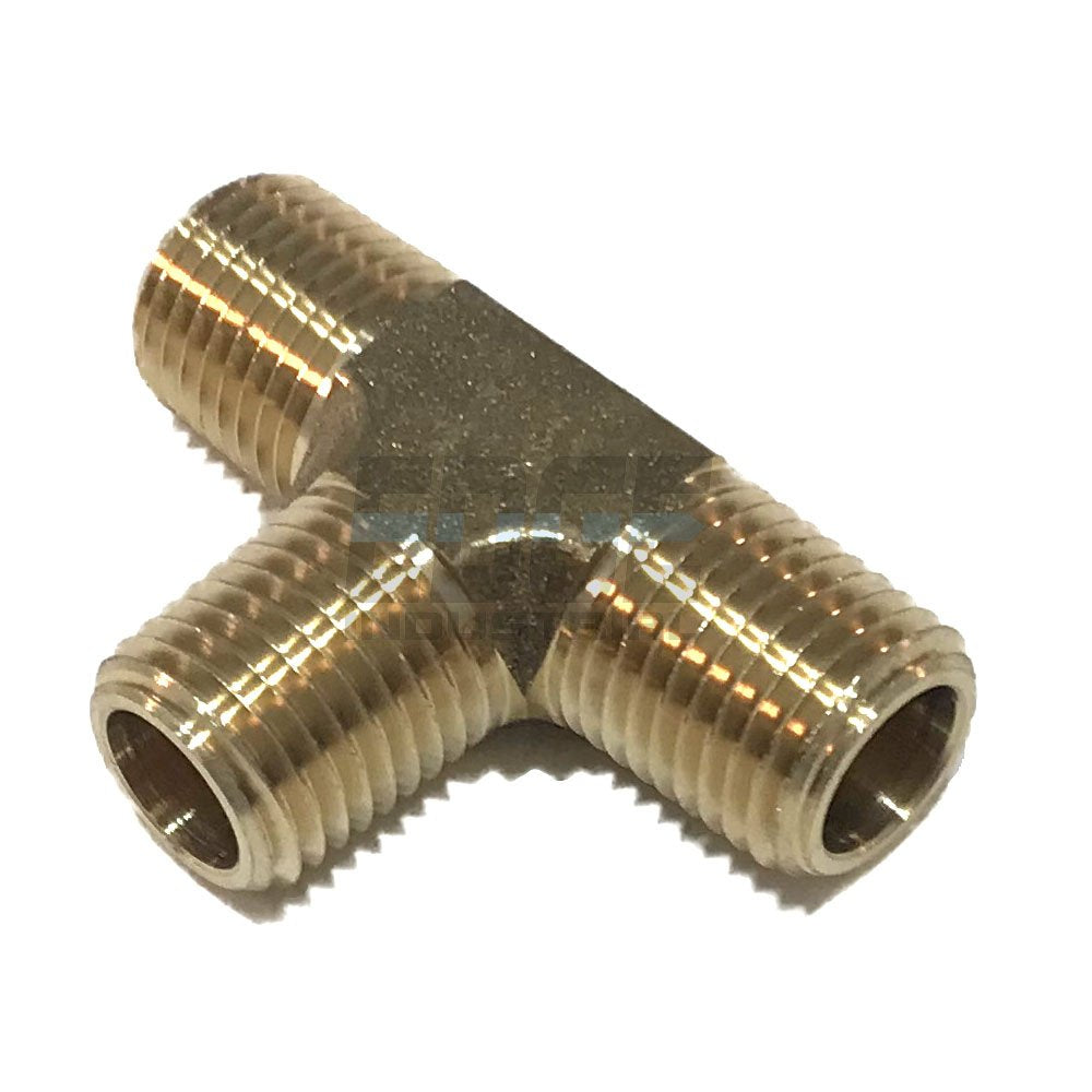 Edge Industrial Forged All Male Tee 1/4'' Npt Fuel/Air/Water/Oil/Gas Wog (Qty 01)