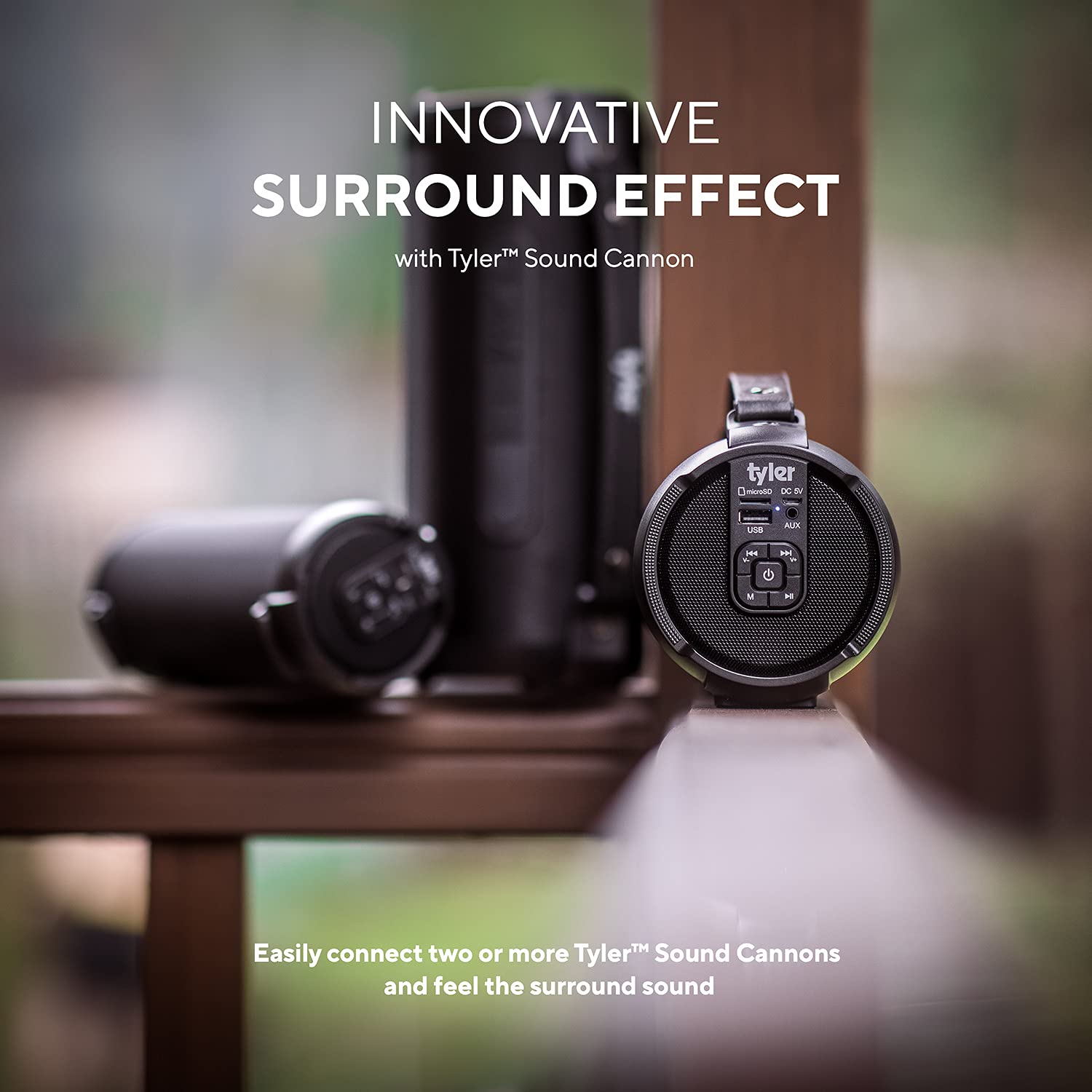 Tyler Wireless Bluetooth Speaker Water Resistant Long Range Rechargeable Boombox Usb Mp3 Micro Sd Aux Inputs Fm Radio Sound & Ba