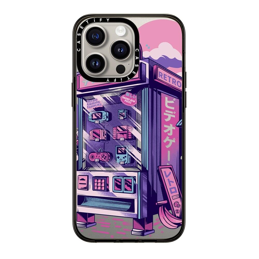 Casetify Compact Iphone 15 Pro Max Case [2X Military Grade Drop Tested / 4Ft Drop Protection]   Art Prints   Retro Vending Machi