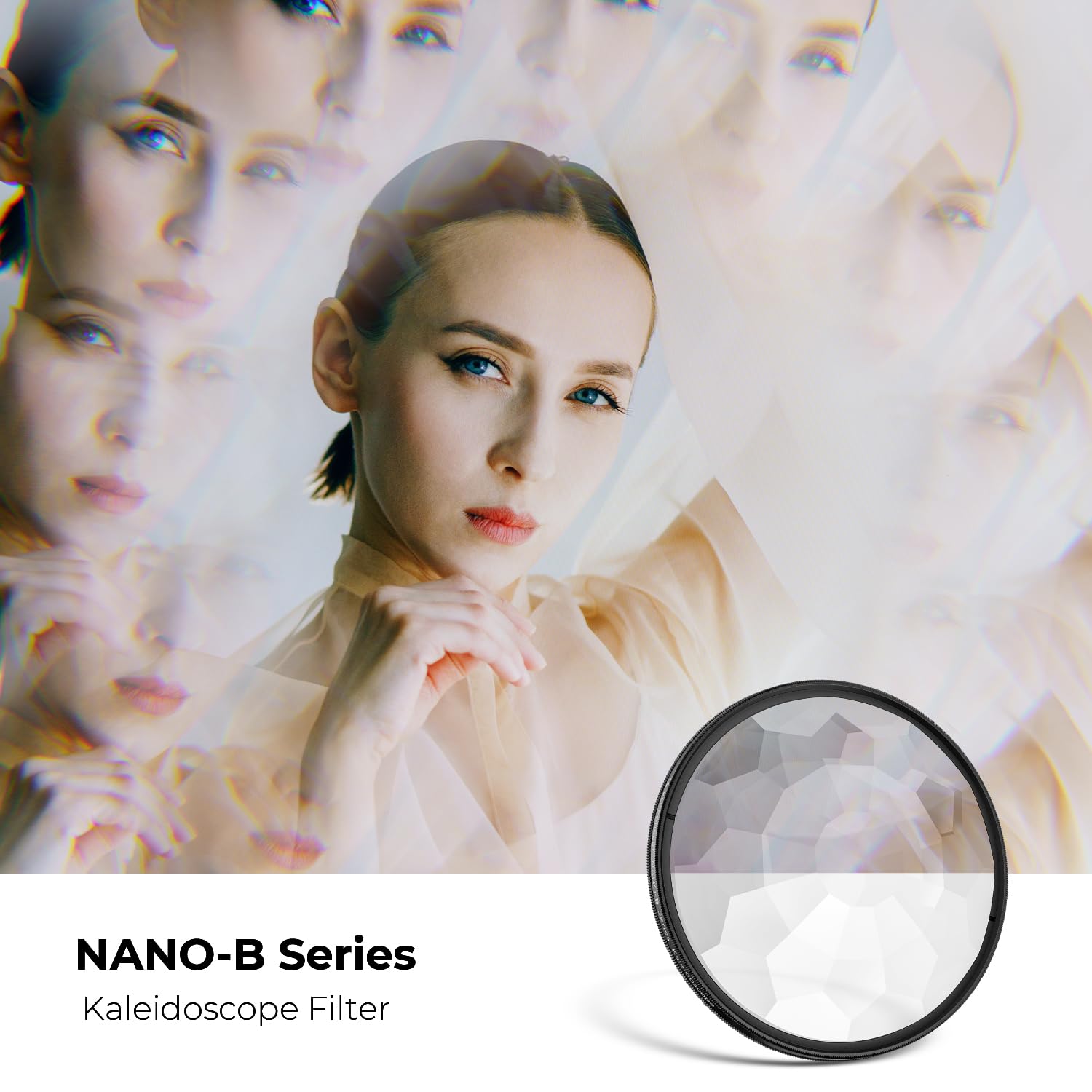 K&F Concept 82Mm Kaleidoscope Filter, Special Effects Filter Prism Crystal Glass With Multi Refraction Subjects For Camera Lens