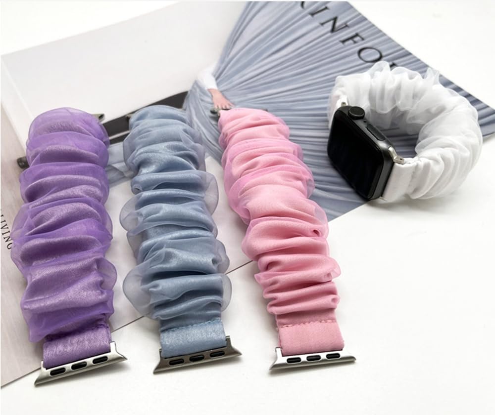 Tomcrazy Scrunchie Elastic Watchband For Apple Watch Band Series 8 Ultra 7 6 5 4 3 2 1 Se Watch Band For Iwatch 49Mm 45Mm 41Mm 4