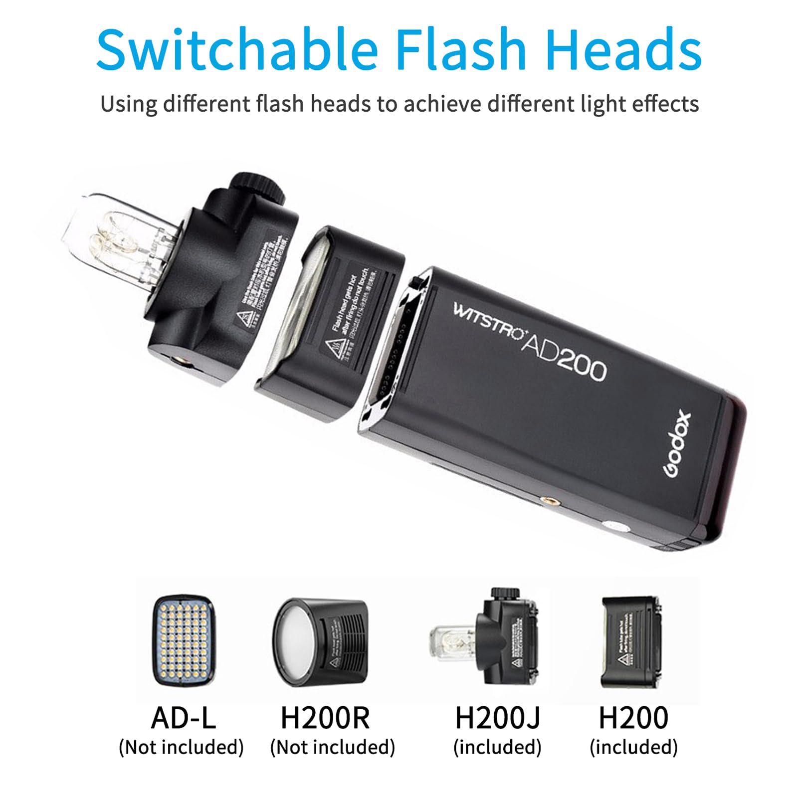 Godox Ad200 Pro Ad200Pro Pocket Flash, 200Ws 2.4G Ttl Speedlite Outdoor Flash Strobe, 1/8000S Hss Monolight With Lithium Battery