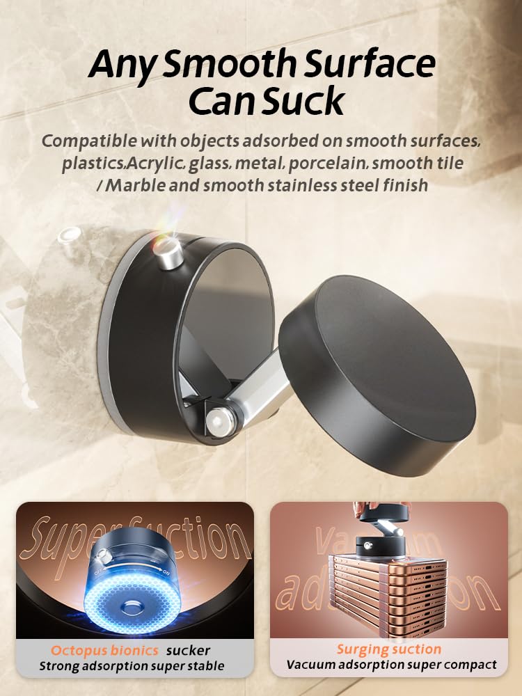 Dreambee Upgraded Vacuum Magnetic Car Phone Holder,Strong Suction Cup Car Phone Mount,Foldable&Retractable Phone Holders For You