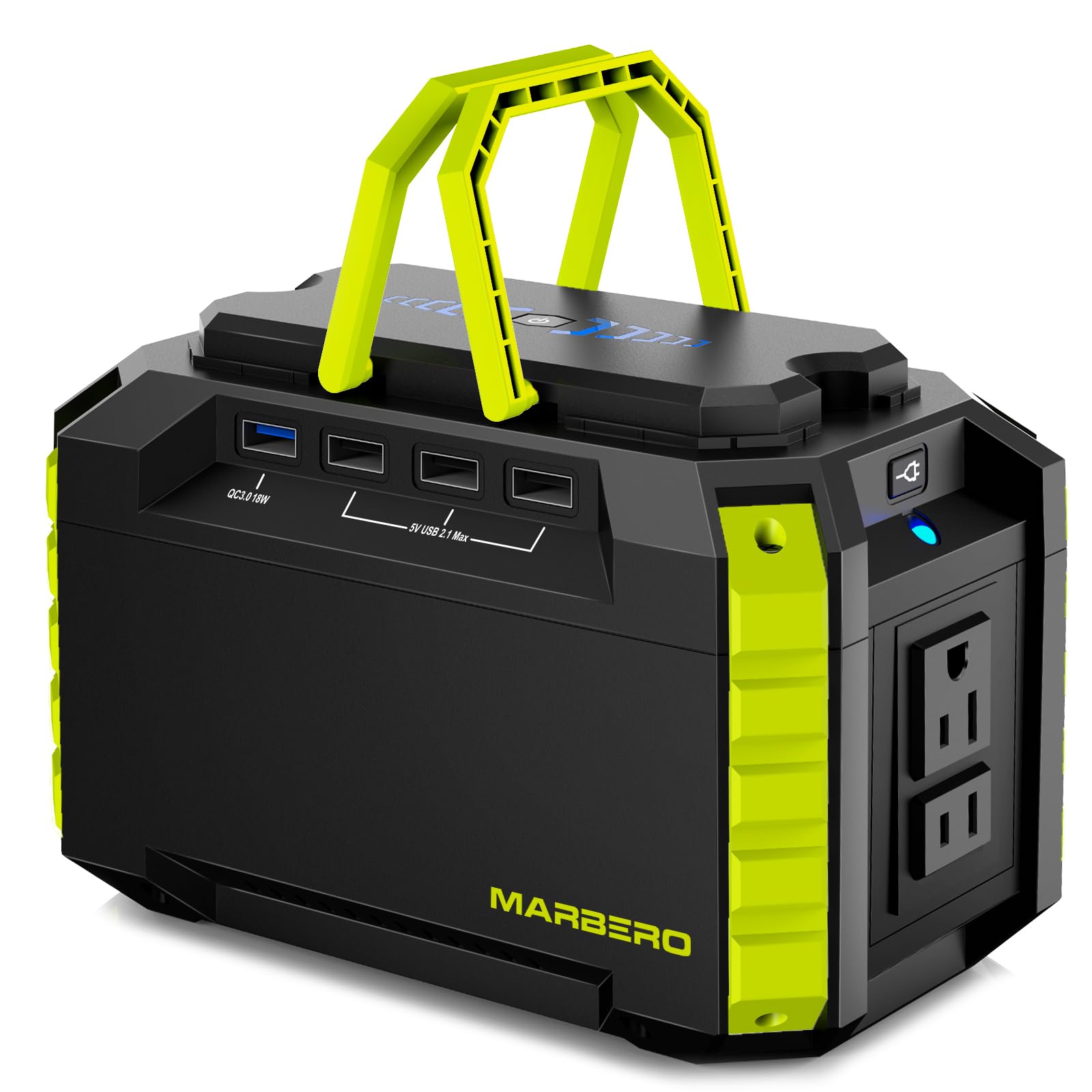 Marbero Portable Power Station 150Wh Camping Solar Generator Laptop Charger Power Bank With Ac Outlet 110V 150W Peak With 4*Usb,