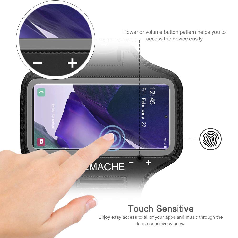 Galaxy Note 20, 20 Ultra Armband, Jemache Gym Running Workouts Water Resistant Arm Band Case For Samsung Galaxy Note 20/20 Ultra
