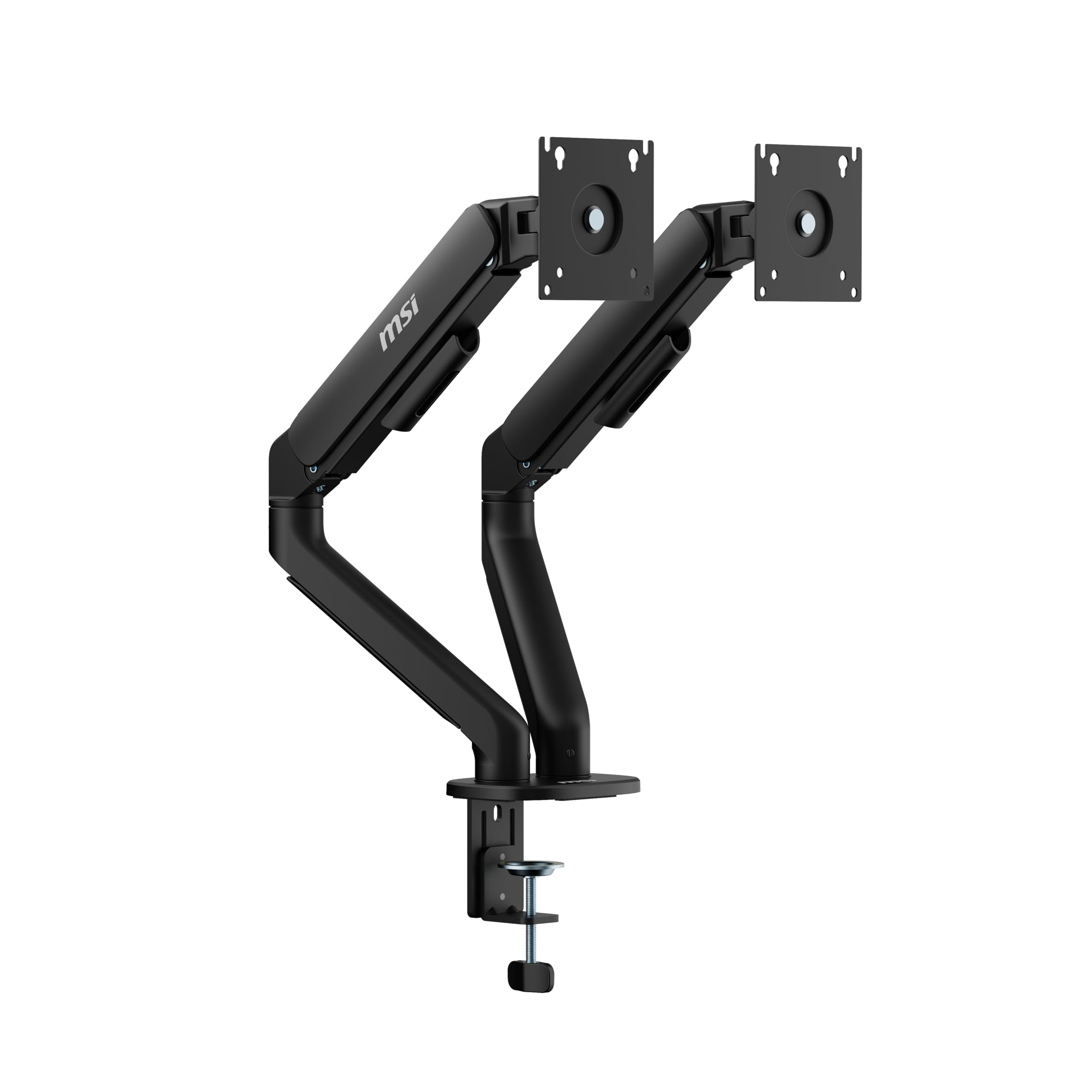 MSI MAG MT101DG - Gas Spring Dual Monitor Stand Arm, Supports 17-32 and 22 lbs, VESA Compatible, Adjustable Gas Spring Mount, Cl