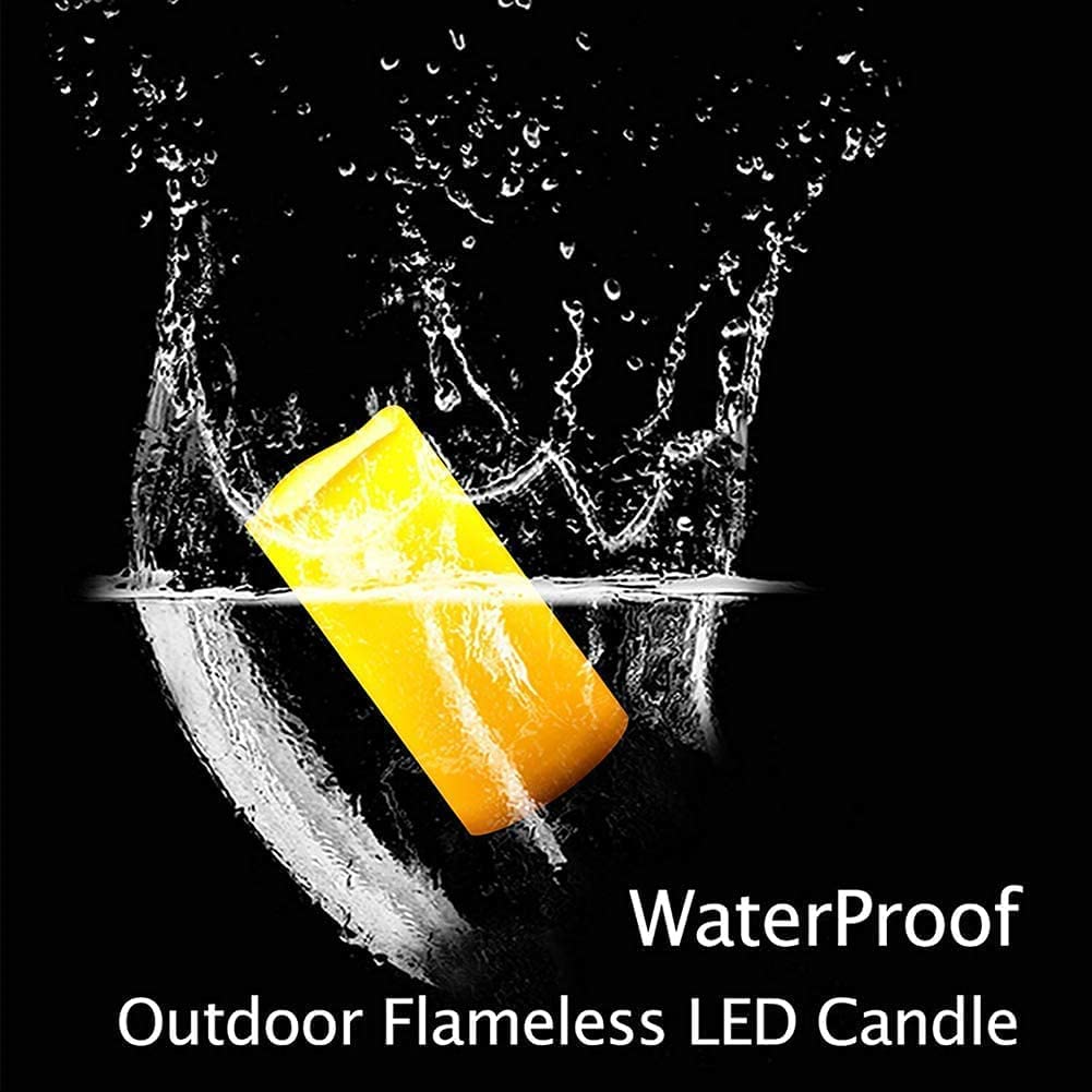 Salipt Flameless Candle, Led Waterproof Candles Set Of 8 (D 3'' X H 3''3''4''4''5''5''6''6) Battery Operated Candles,Flameless C