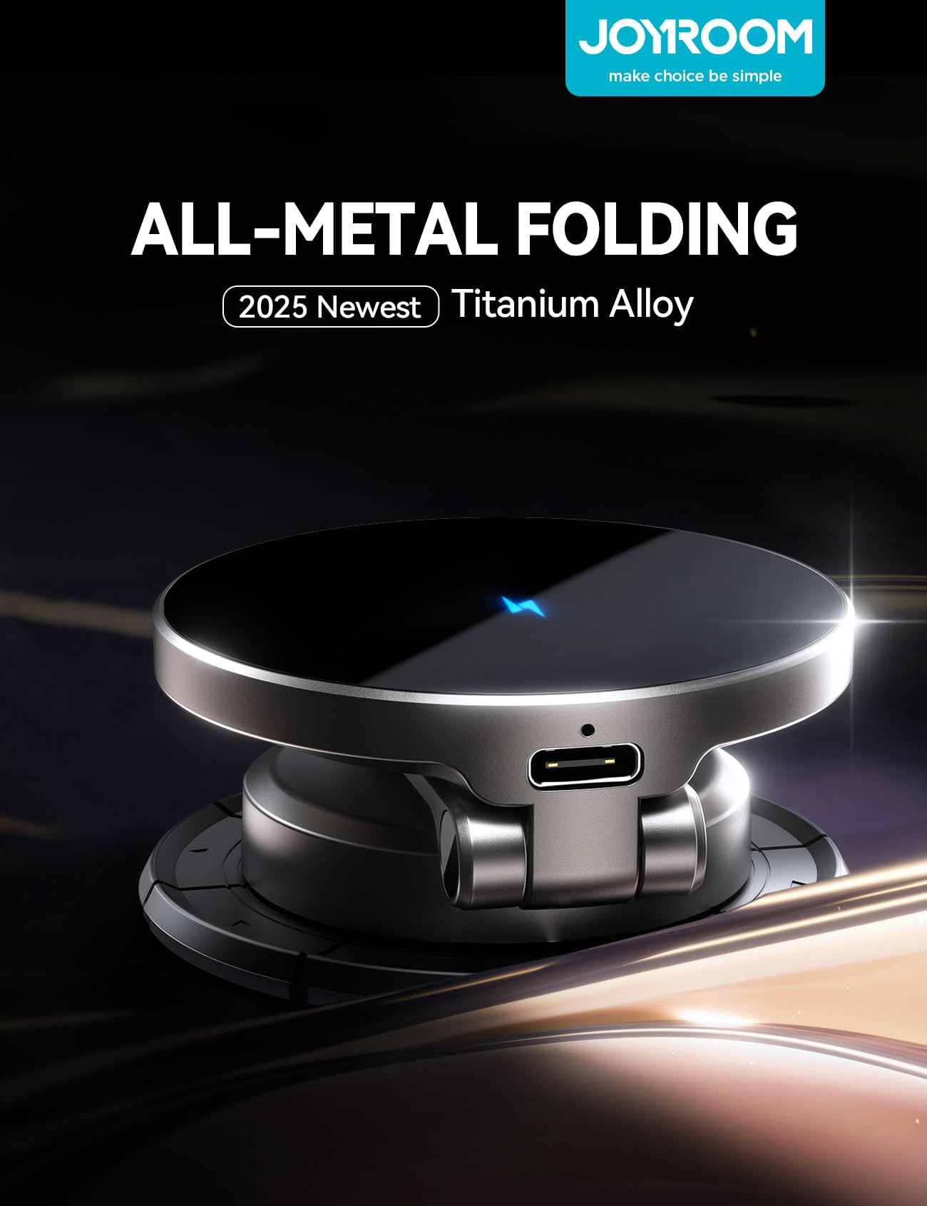 Joyroom For Magsafe Car Mount Charger, [All-Metal] 15W Fast Magsafe Car Charger, Magnetic Phone Holder For Car Dashboard For Iph