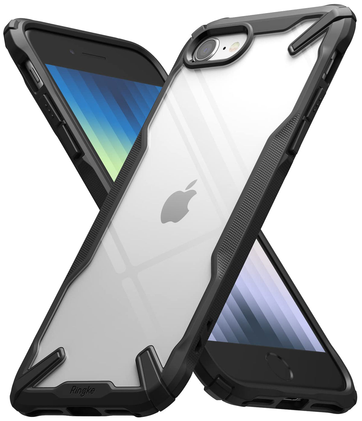 Ringke Fusion X Compatible With Iphone Se 5G (3Rd Generation, 2022) Case, Clear Hard Back Heavy Duty Shockproof Advanced Protect