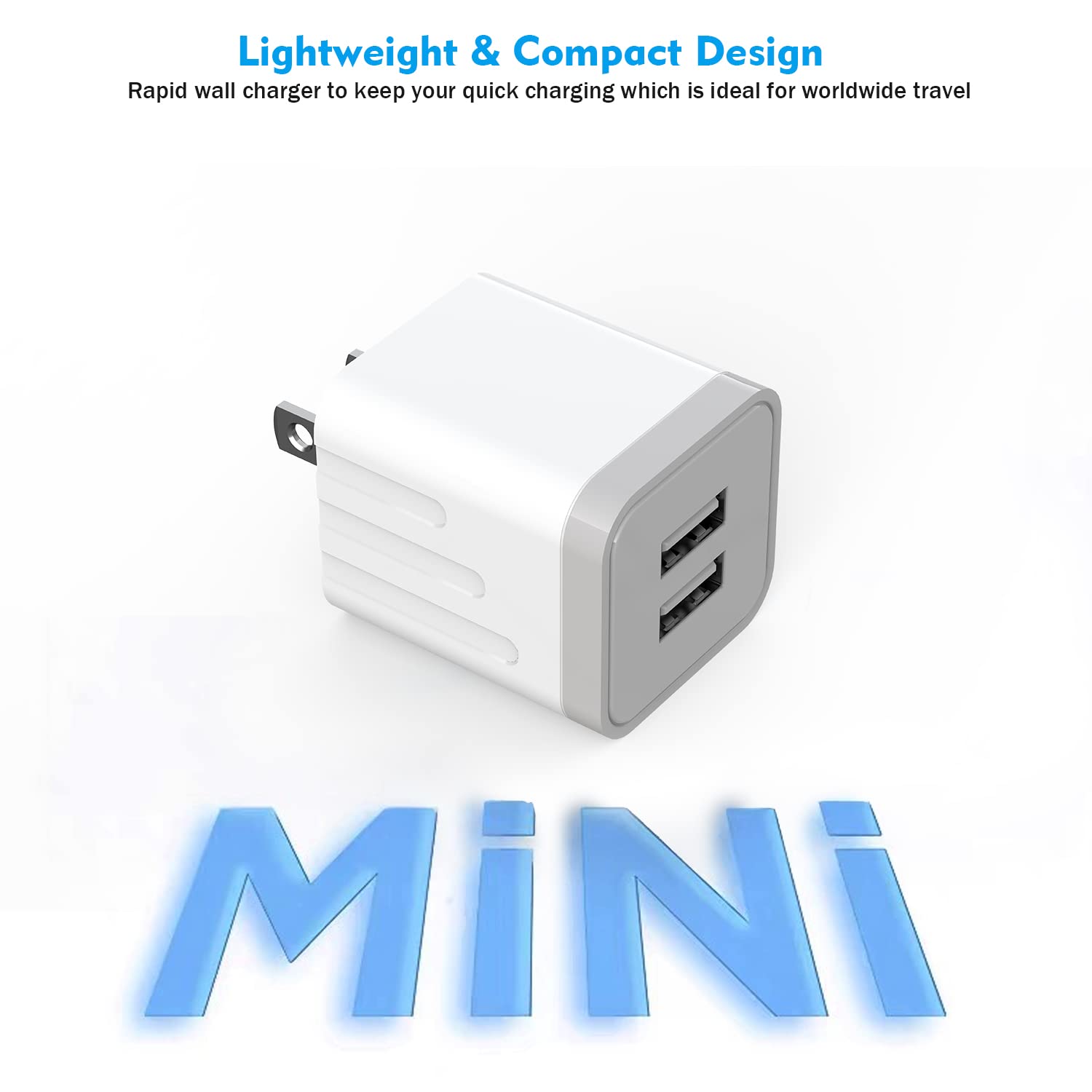 Iphone Fast Charger,Fast Charger Iphone 2Pack Dual Port Usb Wall Charger Apple Fast Charging 10Ft Long Lightning Cable Cord Doub