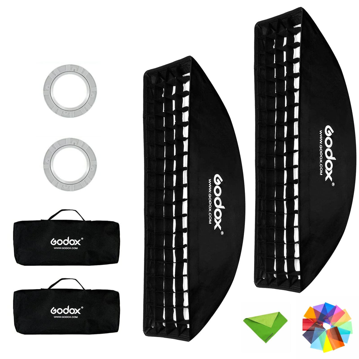 Godox 9X35 Inches / 22 * 90Cm Honeycomb Strip Softbox Grid Softbox & Bowens Mount Speedring Bowens Mount For Studio Strobe Flash