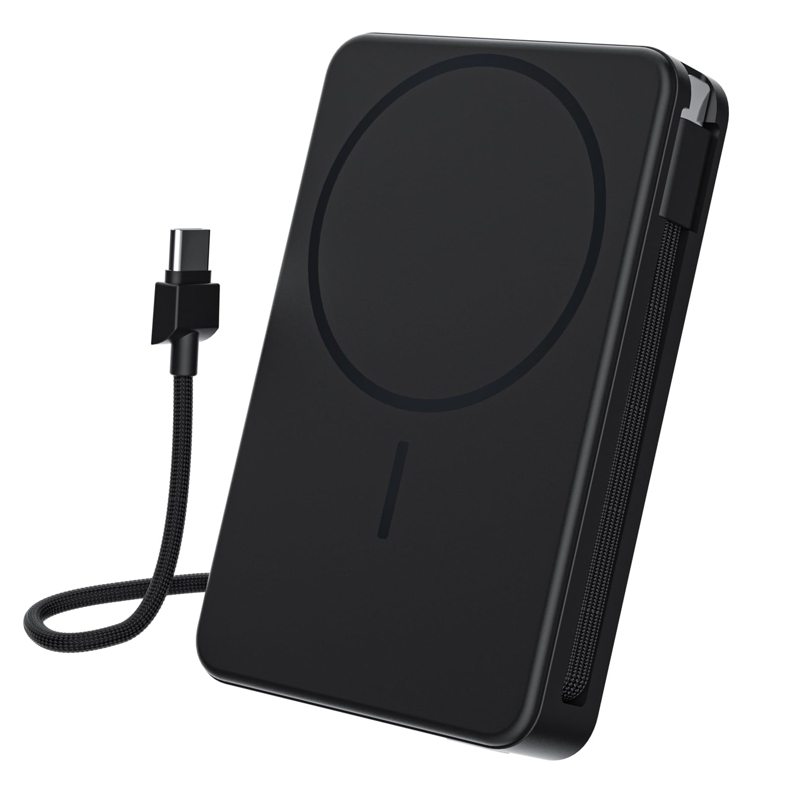 Magnetic Power Bank, 10,000mAh Wireless Portable Charger for Mag-Safe 15W Fast Charging, Battery Pack with USB-C Cable 20W in/Ou