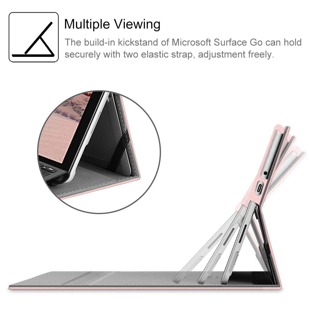 Fintie Case For Microsoft Surface Go 4/3/2/1 (2023/2021/2020/2018) - Multiple Angle Viewing Portfolio Business Cover, Compatible