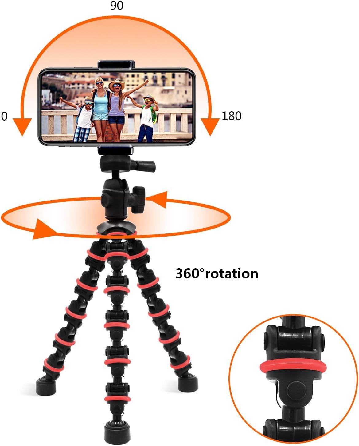 Phone Tripod, Linkcool Octopus Tripod With Wireless Remote Phone Holder Mount Use As Iphone Tripod, Cell Phone Tripod, Camera Tr
