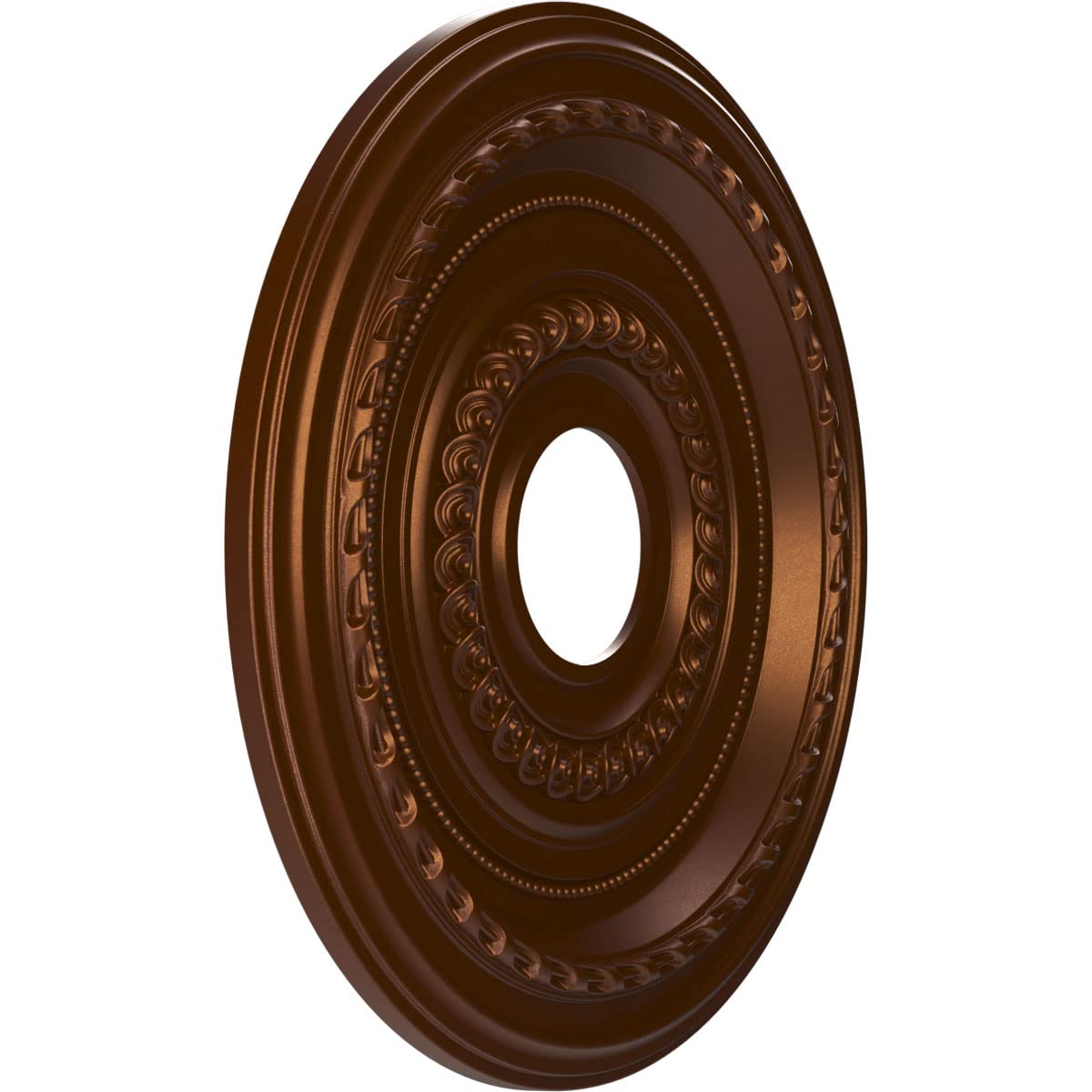 Ekena Millwork Cmp16Cocdc Cole Thermoformed Pvc Ceiling Medallion (Fits Canopies Up To 4 1/2), 16Od X 3 1/2Id X 1P, Metallic Dar