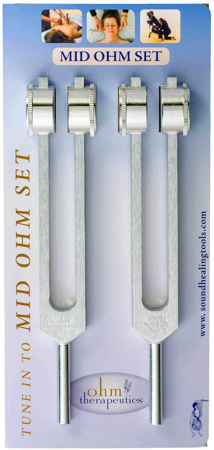 Mid Ohm Tuning Fork Set for Practitioners and Sound Therapy (2X 136.1 hz  Earth Frequency)  Made in USA