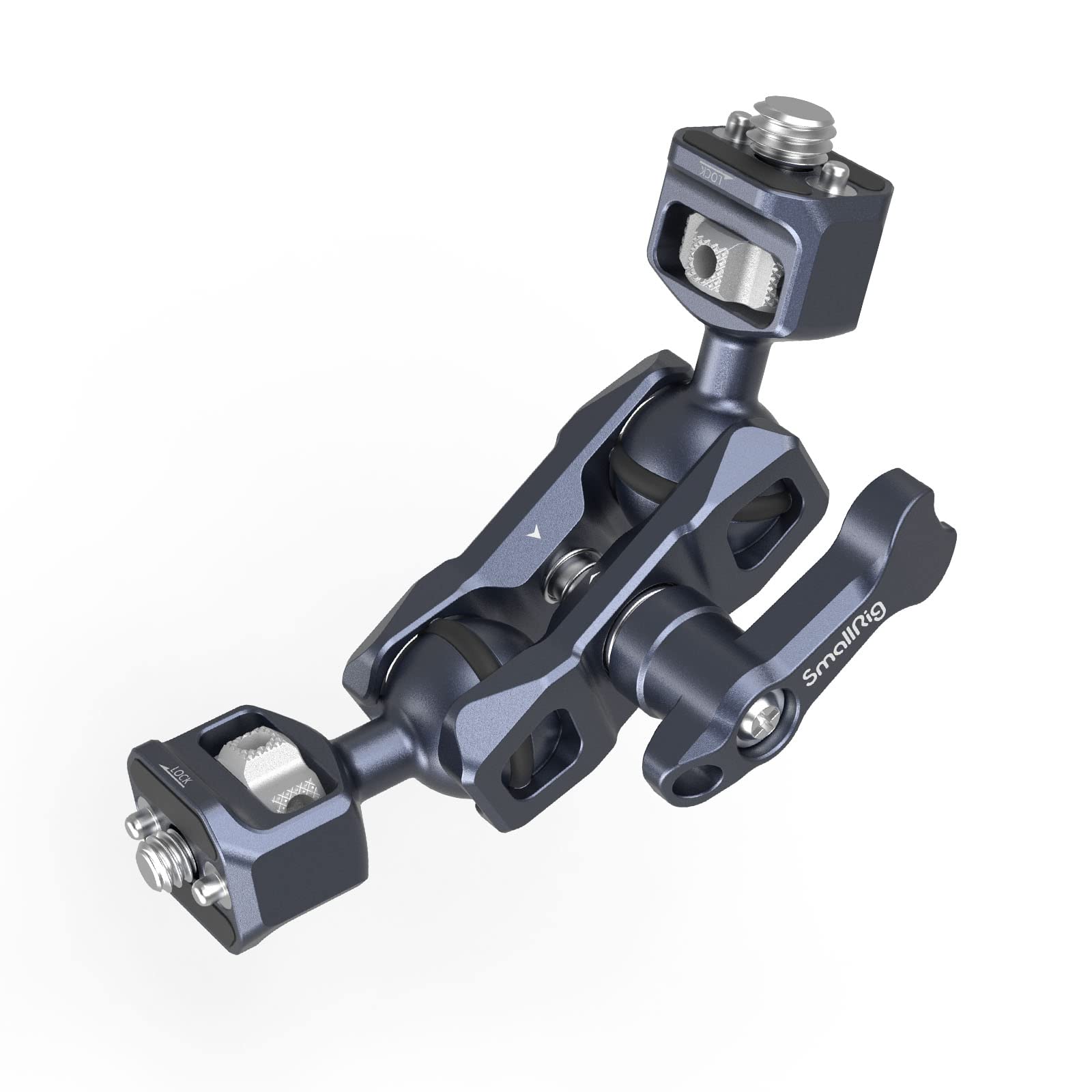 SmallRig Articulating Magic Arm with 3/8-16 Locating Screw for ARRI and 1/4-20 Screw (with Retractable Pins), 360 Degree Rotatio