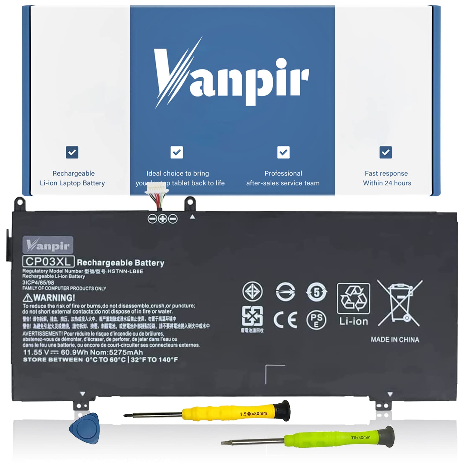 Vanpir Cp03Xl 929066 421 929072 855 Battery For Hp Spectre 13 X360 13 Ae000 13 Ae049Ng 13 Ae040Ng 13 Ae006No 13 Ae001Ng Series C