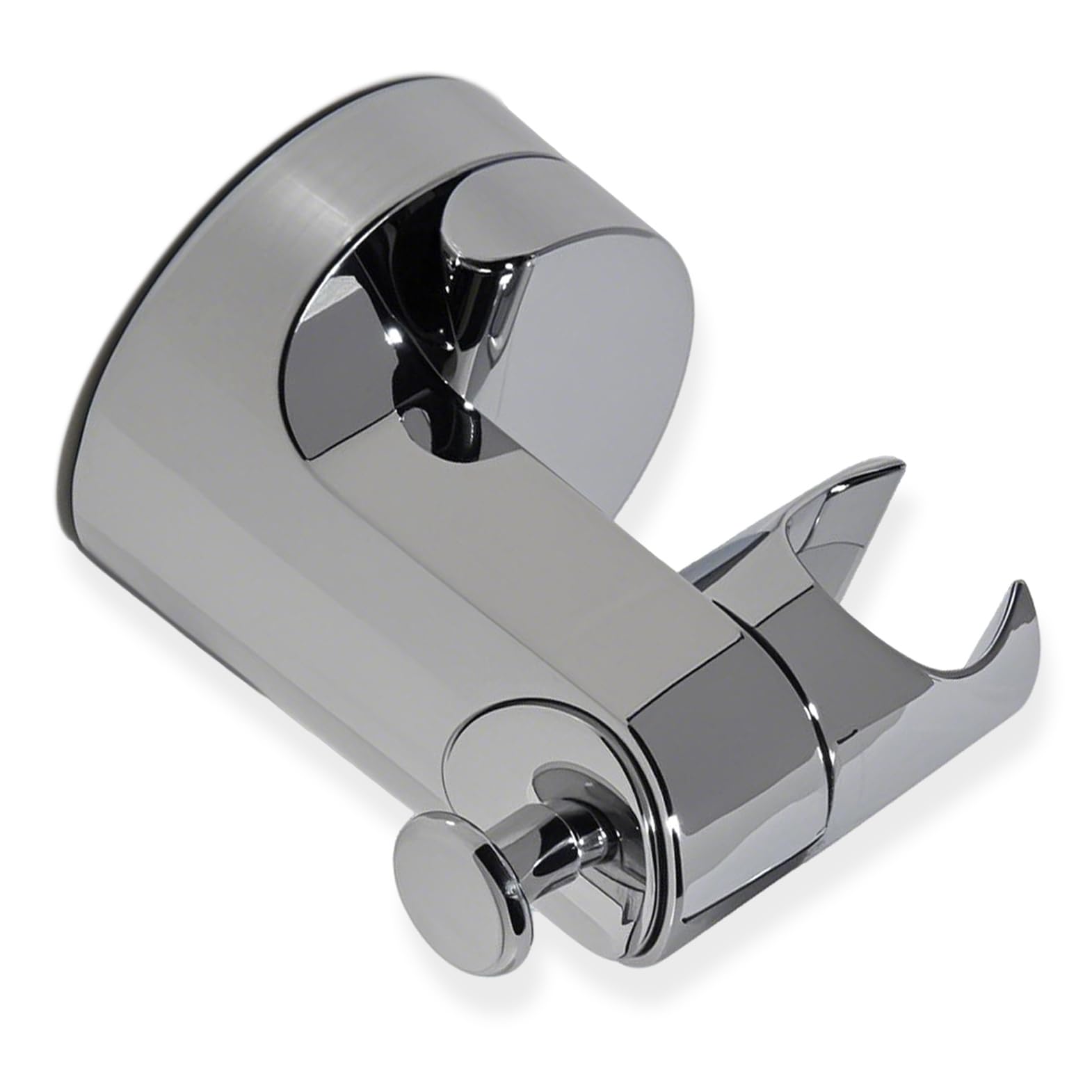 Handheld Shower Head Holder - Enhanced Suction Cup - Large Angle Adjustability - Bathroom Wall Mount Shower Wand Holder (Polishe