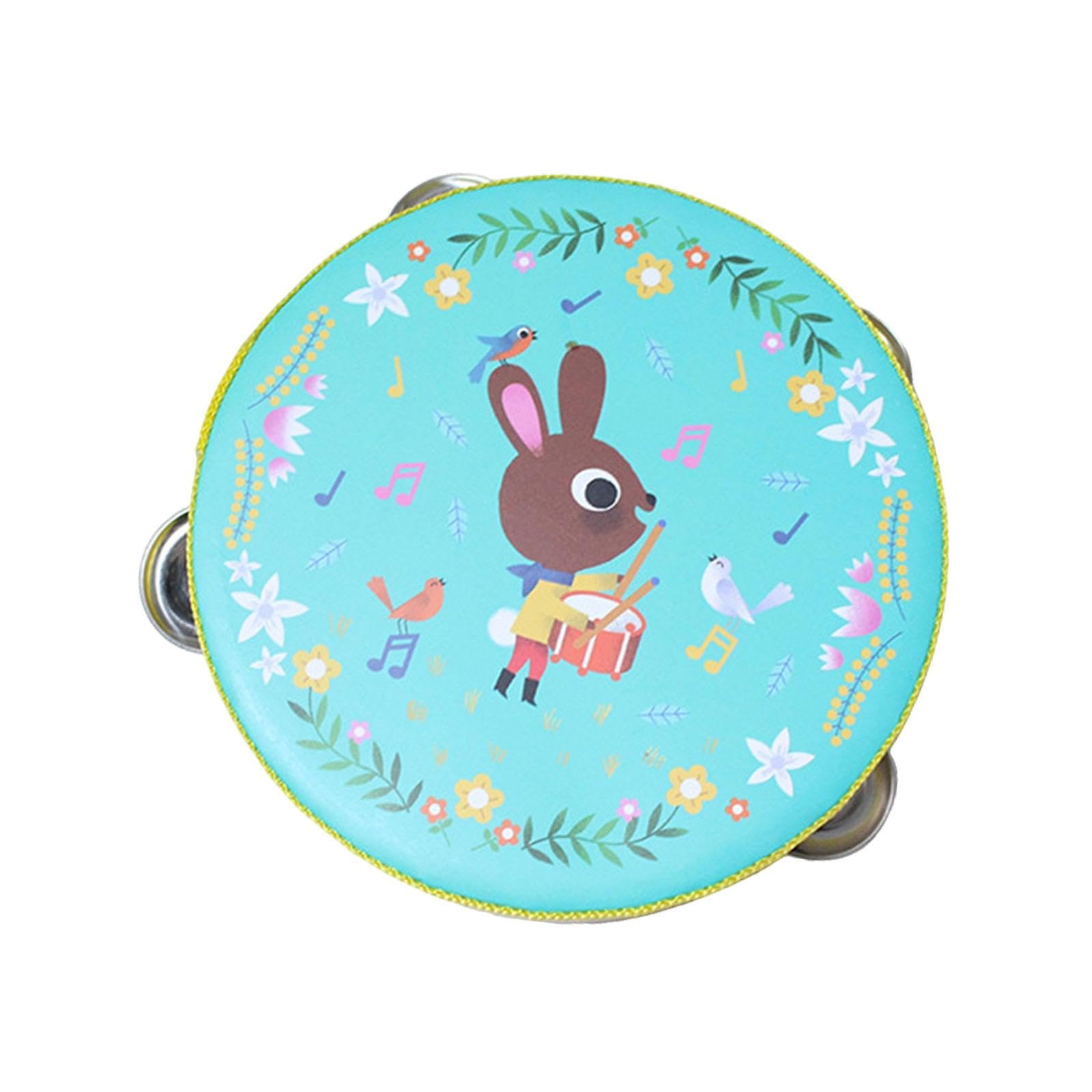 LOOM TREE Wood Handheld Tambourines Handbell Educational Toy for Dancing Game Toys KTV 15cm Deer | Percussion | Hand Percussion 