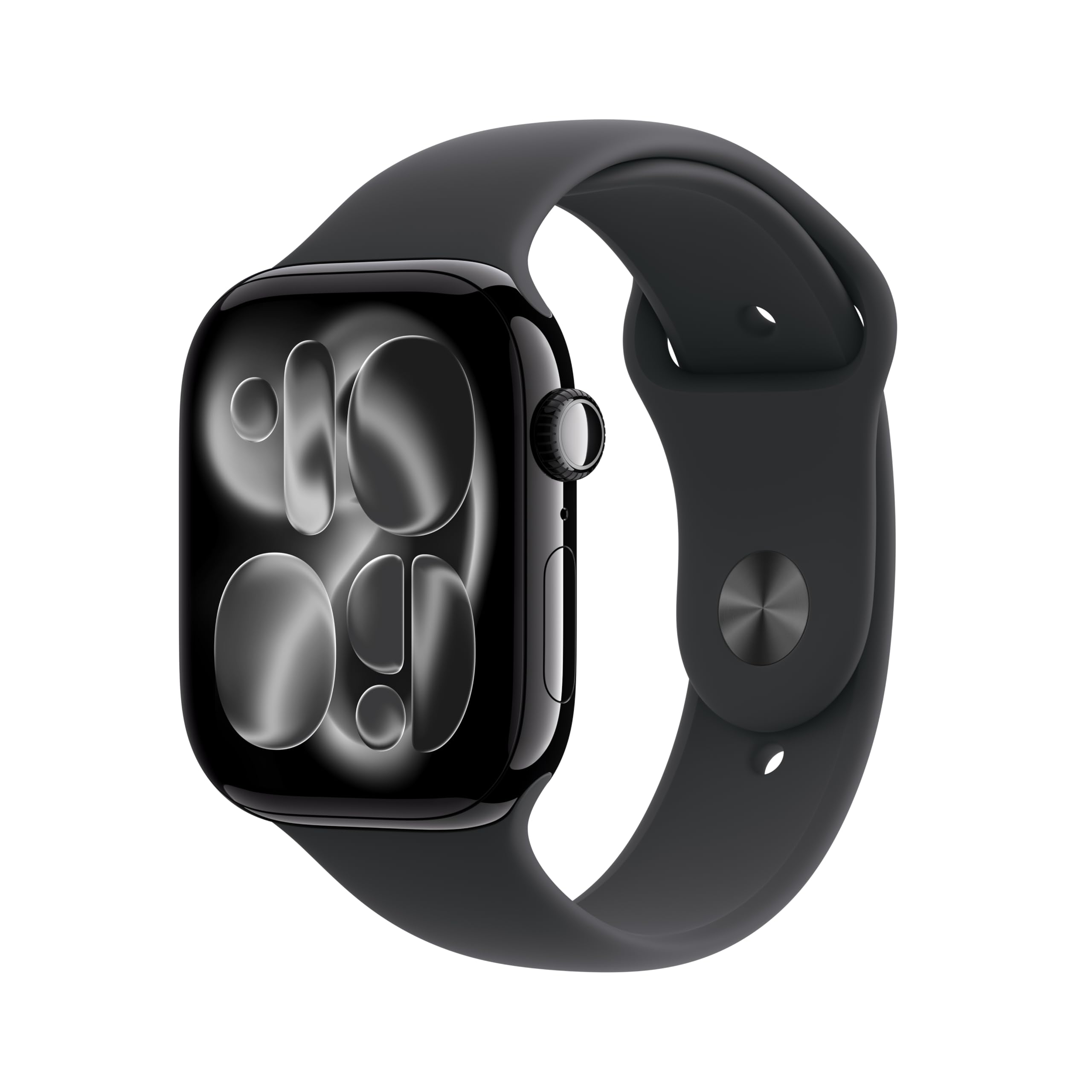 Apple Watch Series 11 [GPS + Cellular 46mm] Smartwatch with Jet Black Aluminum Case with Black Sport Band - M/L. Sleep Score, Fi