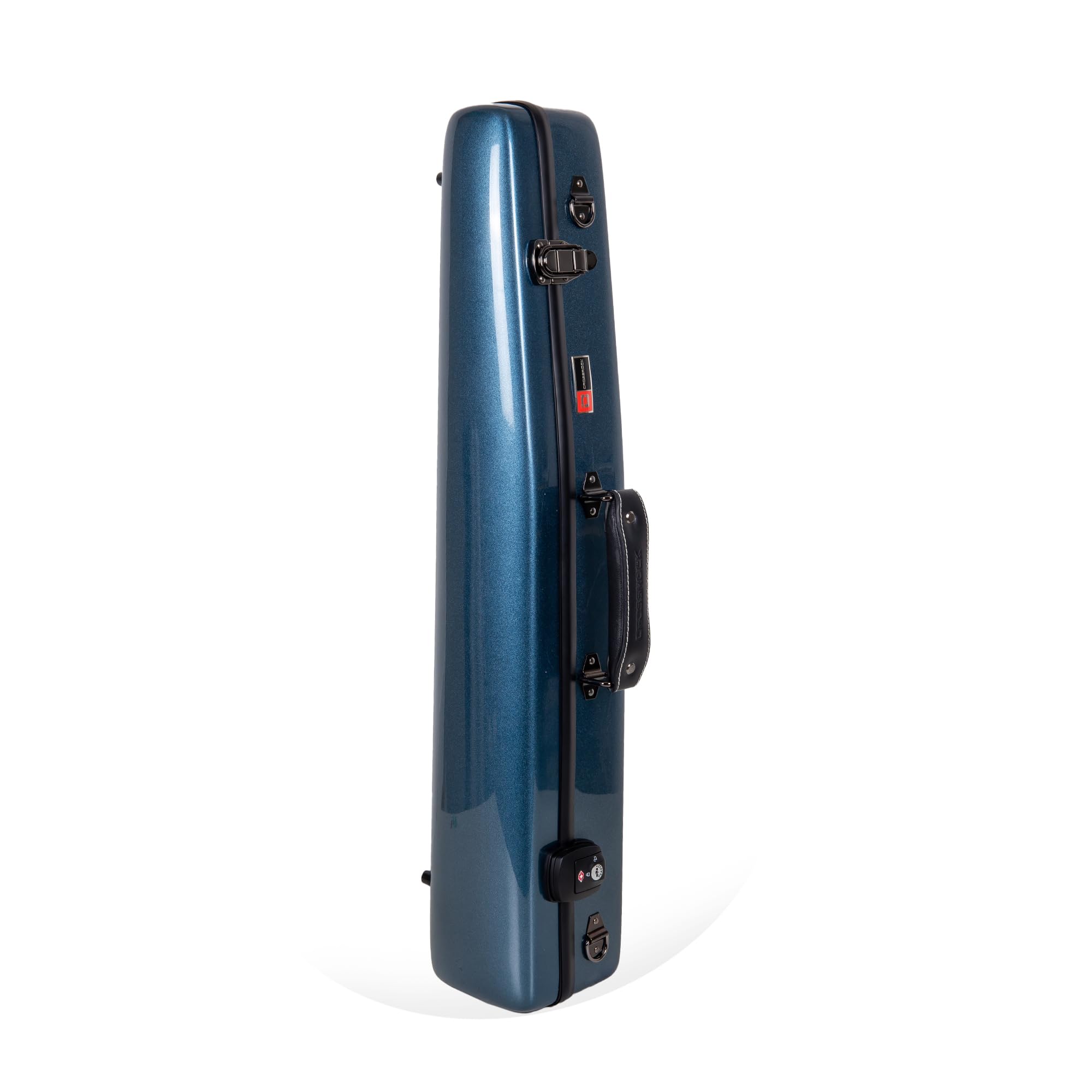 Crossrock Pro Grade Straight Soprano Saxophone Case | Sapphire Blue Gloss, Tsa Lock, Elite Protection, Detachable Backpack Strap