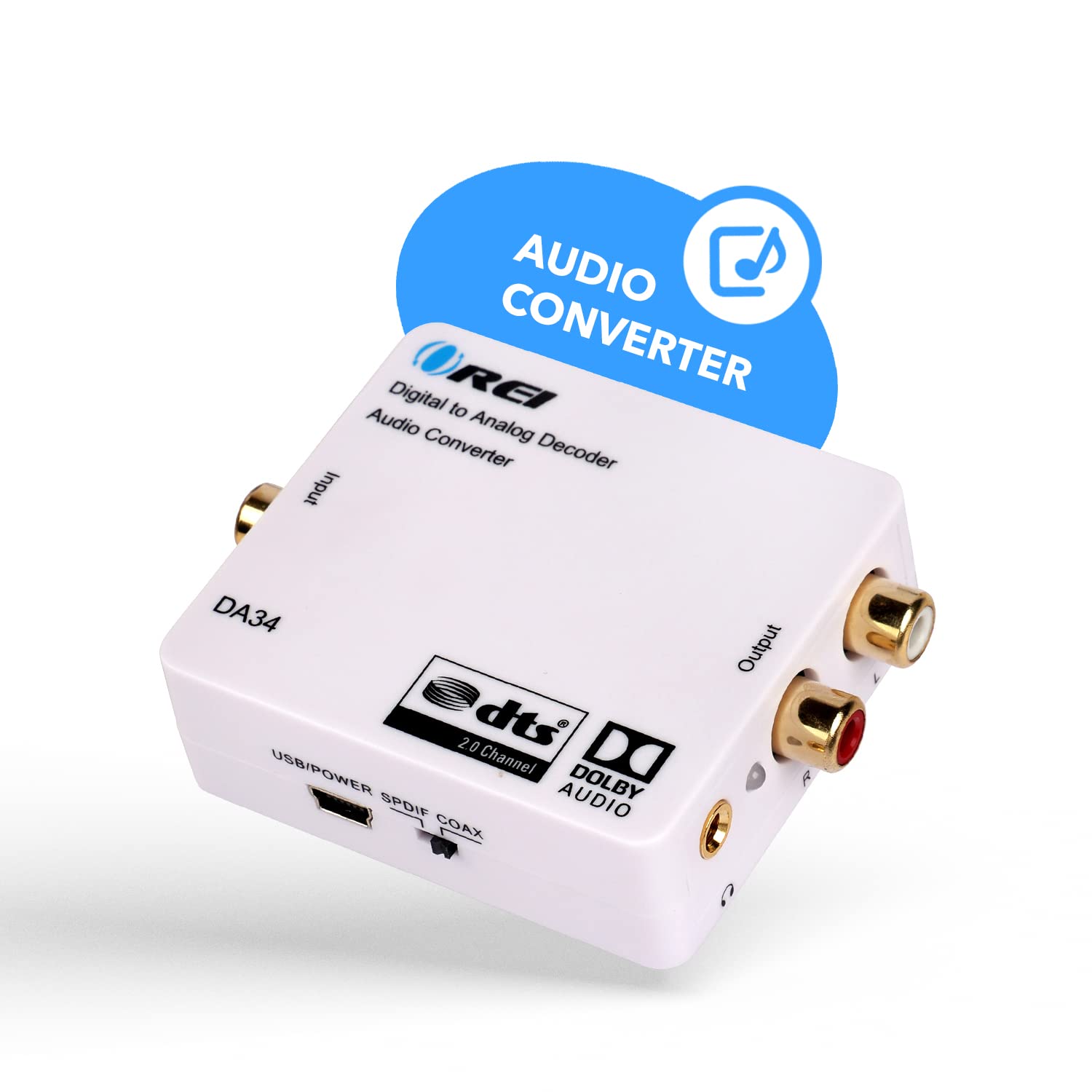 Orei Digital To Analog Audio Decoder By Orei, Convert & Decode Dolby Digital Audio Spdif/Coaxial 5.1 Channel Input To Rca L/R/3.