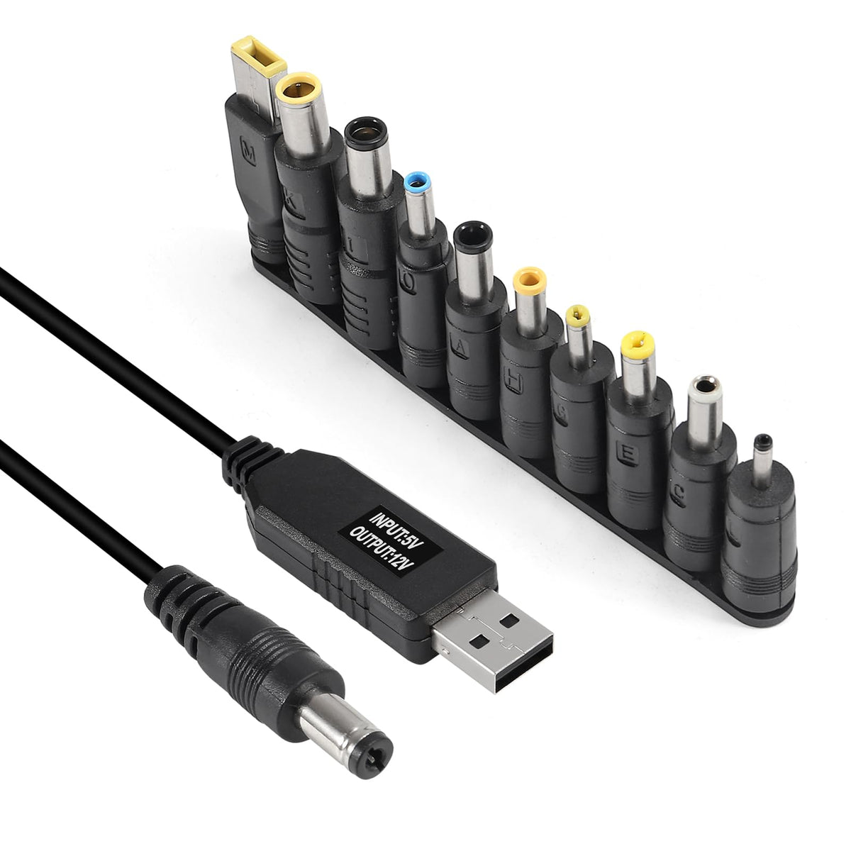 Dc Adapter Set AITRIP USB to DC Power Cable 5V to 12V Boost 10 Adapters 3.3ft ...