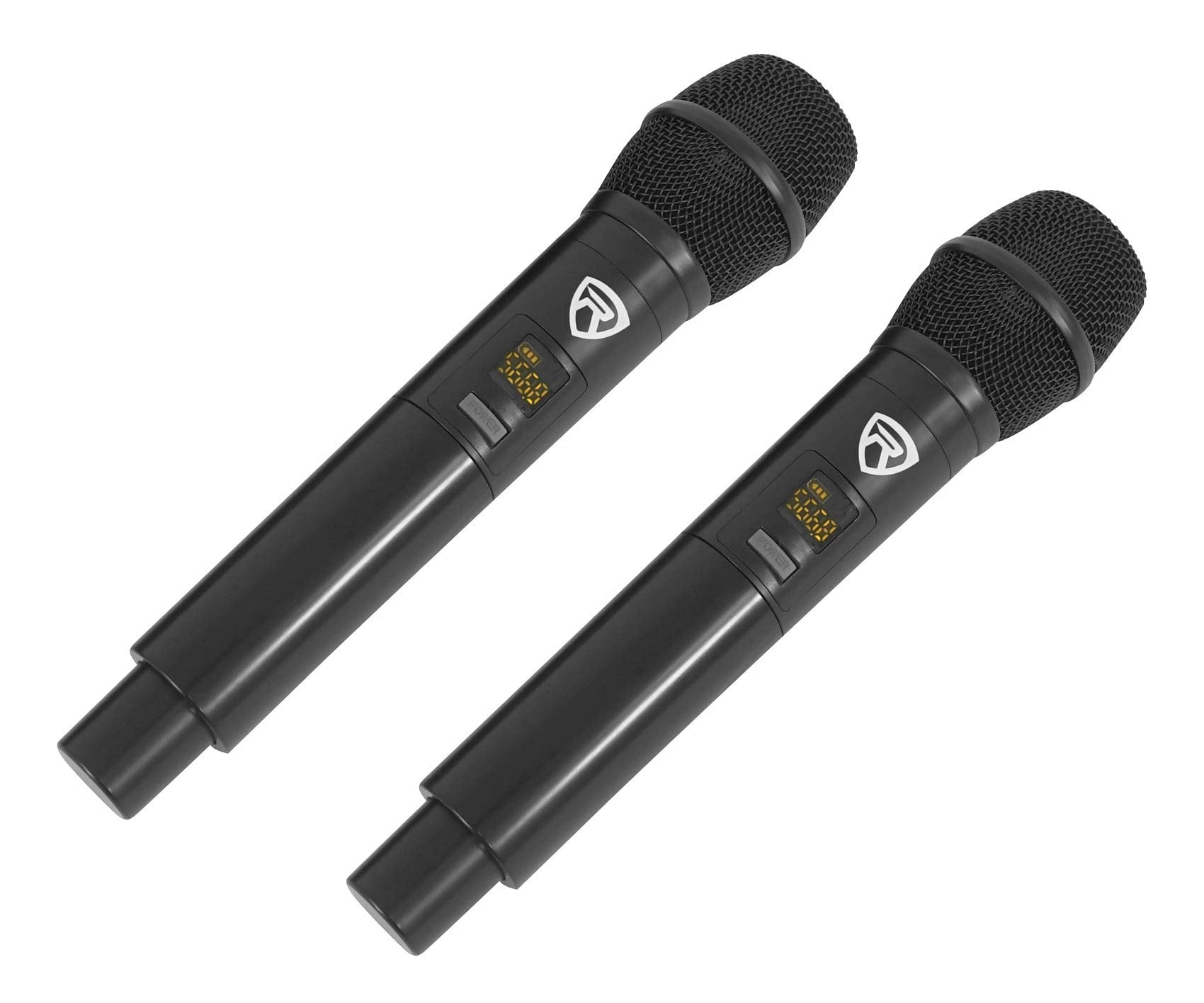 Rockville Rki60 Dual Uhf 8 Chan Wireless Microphone Karaoke Interface+Mic Mixer ,Black