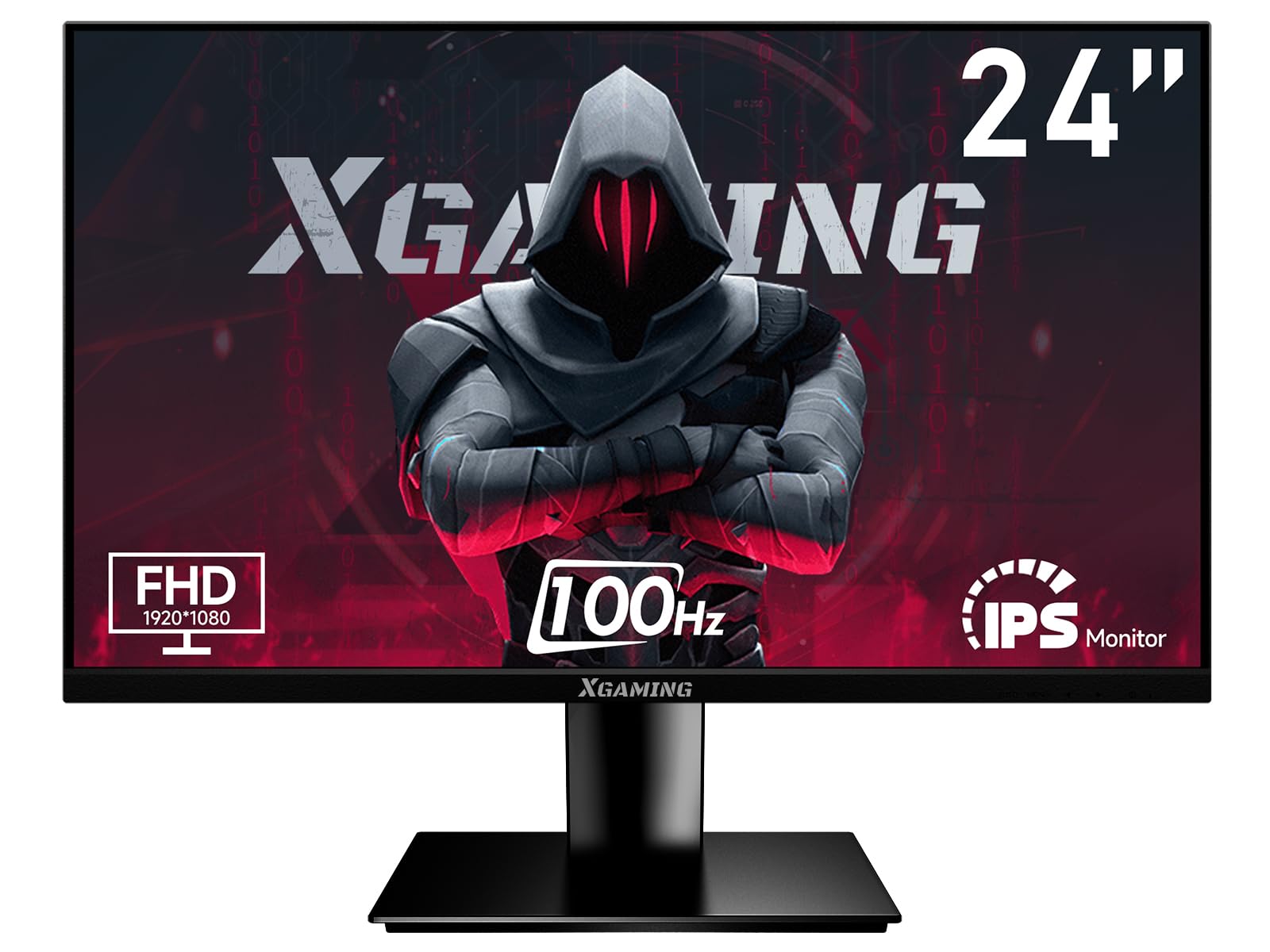 Xgaming 24 Inch Monitor, Fhd 100Hz 1080P, Ips 16:9 Frameless Computer Monitor, 99% Srgb, Low Blue Light Eye Care, Freesync, Pc S