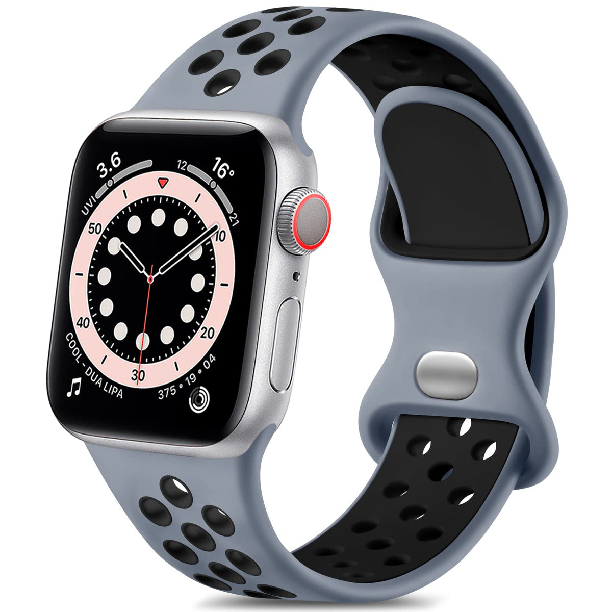 Lerobo Sport Band Compatible With Apple Watch Band 41Mm 40Mm 38Mm For Women Men Soft Silicone Breathable Replacement Bands For A