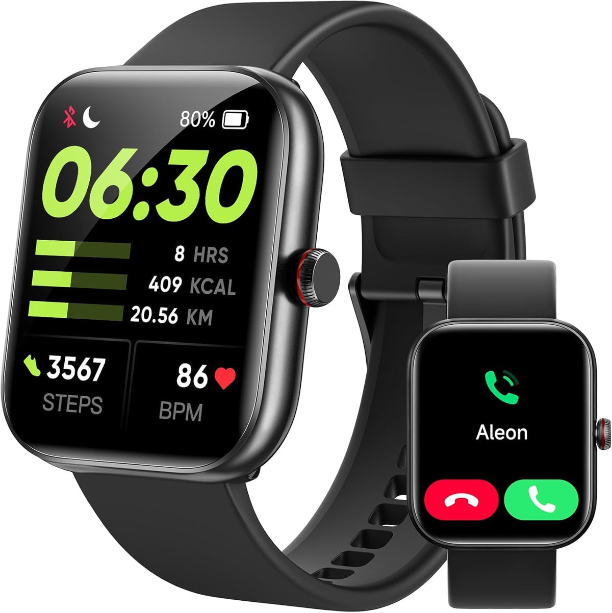Fitness Tracker- [Alexa Built-In & Answer/Make Calls], 1.91 '' Smart Watch With Heart Rate/Blood Oxygen/Sleep Monitor, Step Coun