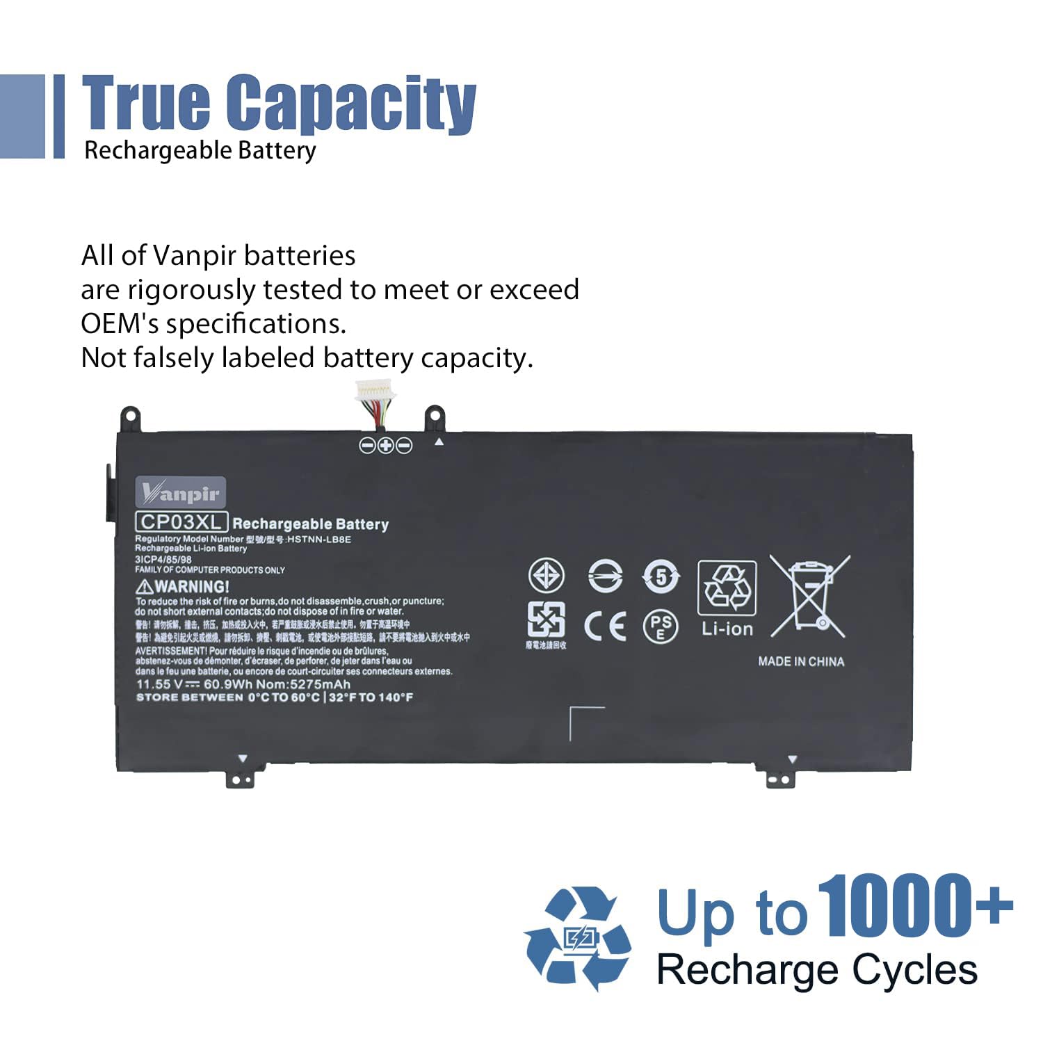 Vanpir Cp03Xl 929066 421 929072 855 Battery For Hp Spectre 13 X360 13 Ae000 13 Ae049Ng 13 Ae040Ng 13 Ae006No 13 Ae001Ng Series C