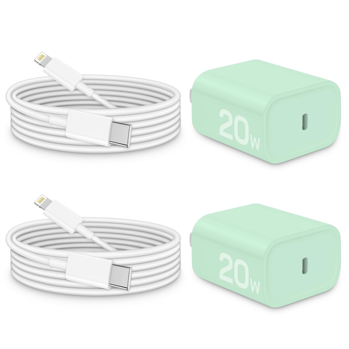 Phone Charger Fast Charging, ?Mfi Certified? 2 Pack 20W Usb C Fast Charger With 6Ft Fast Charging Cable For Ip 14/13/12/11/Xs/8,
