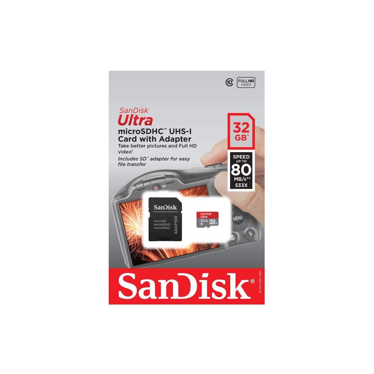 Sandisk Ultra   Flash Memory Card   32 Gb   Microsdhc Uhs I (Sdsqunc 032G An6Ia)