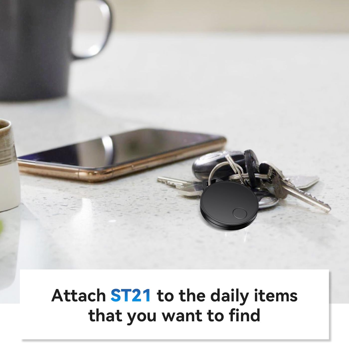 Vega Lyfe St21 4 Pack, Bluetooth Tracker, Keys Finder And Item Locator For Keys, Bags, And More; Phone Finder, Ios And Android C