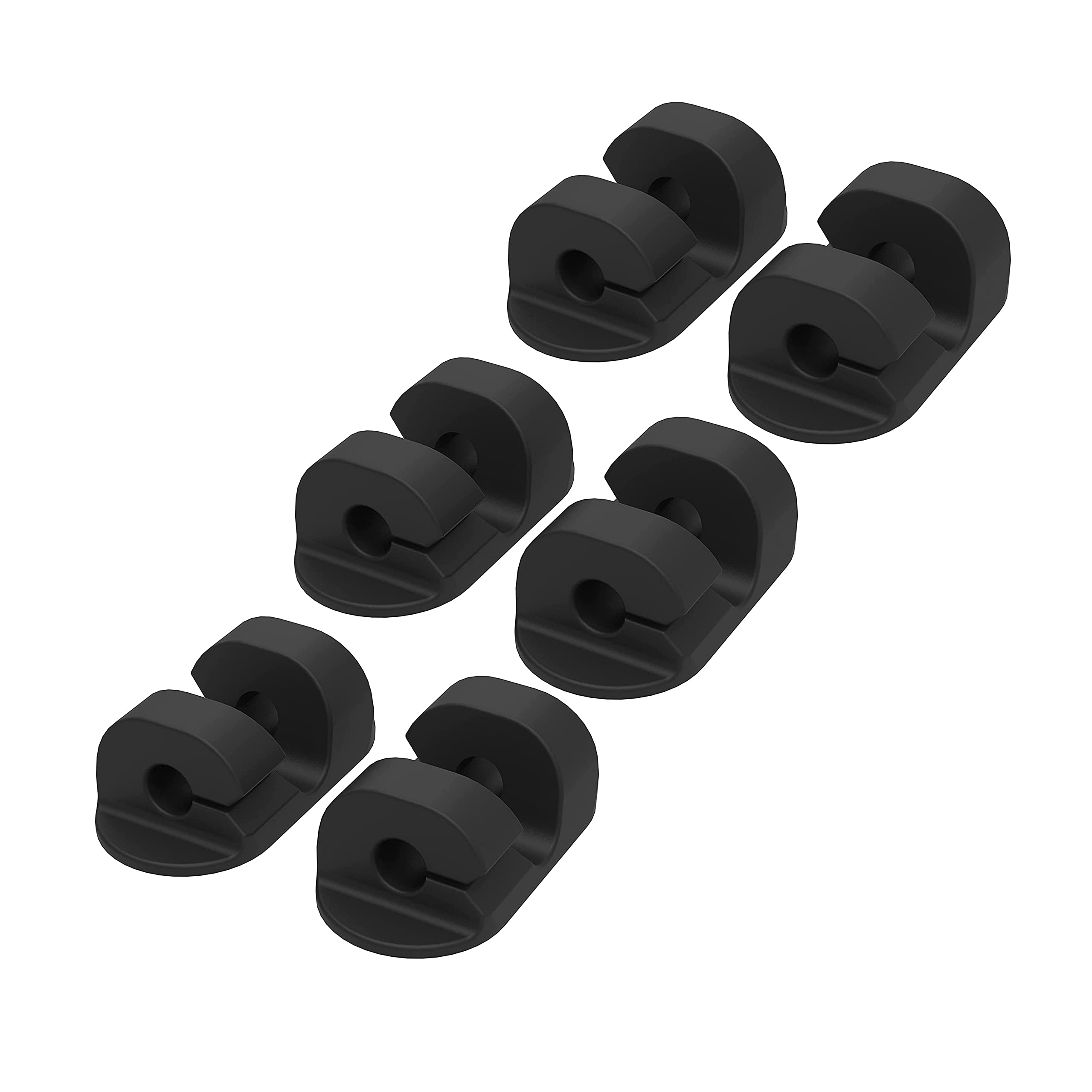 Scosche Cmaa2 6Pkrp Stick Em Adhesive Cable Management Clip Organizers (6 Pk) Black