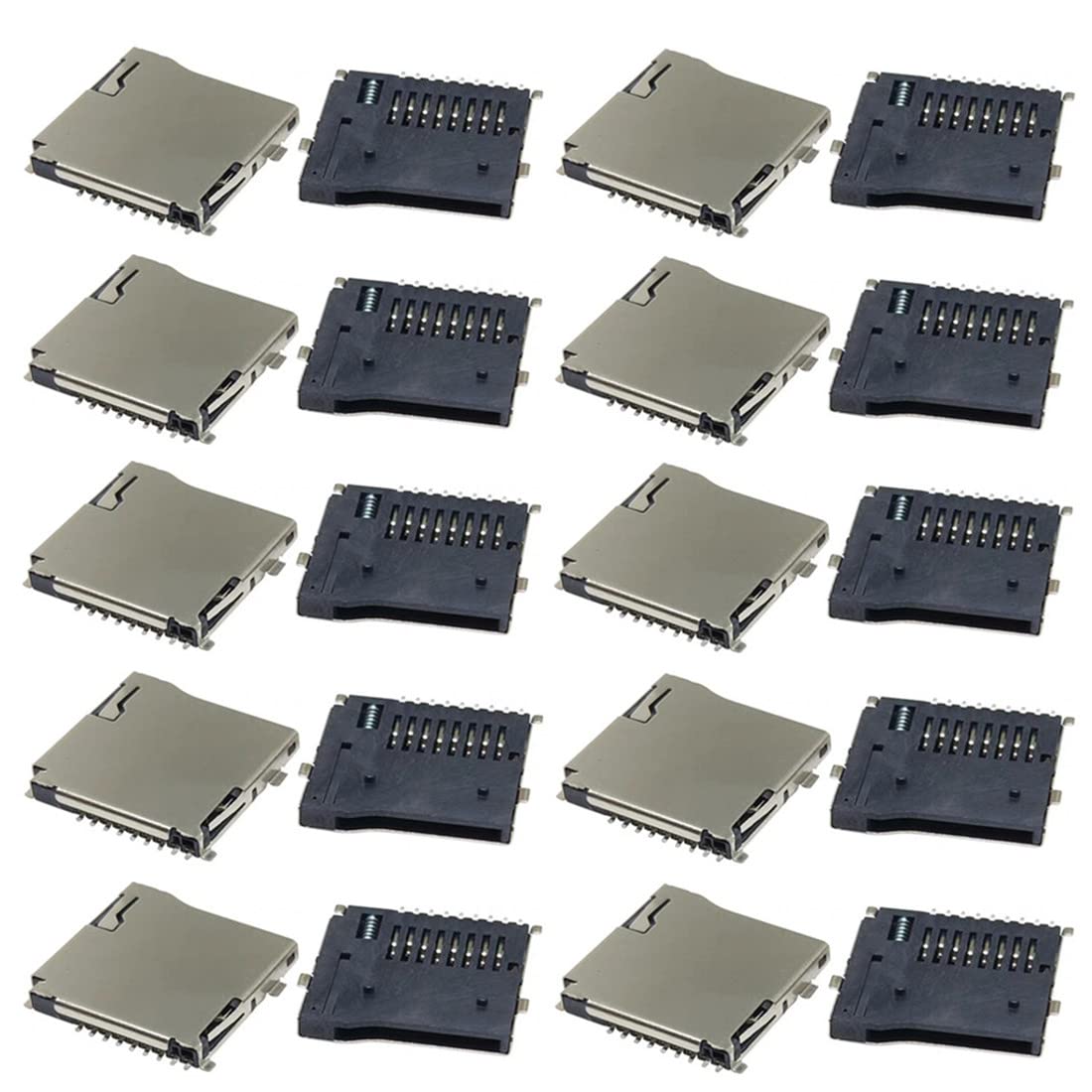 20Pcs Spring Loaded Push/Push Micro Sd Transflash Memory Card Socket Slot