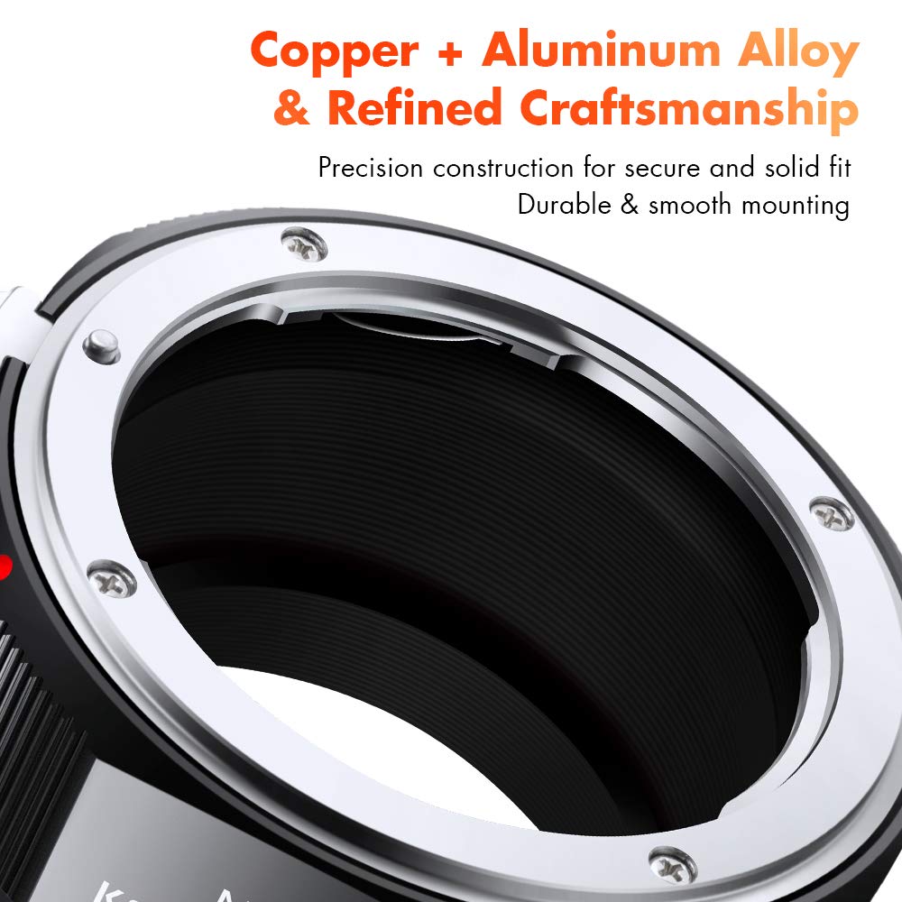 K&F Concept Lens Mount Adapter Compatible With Nikon Ai Nikkor F Mount Lens To Nex Mount Camera For Sony A6000 A6400 A7Ii A5100 A7 A7Riii