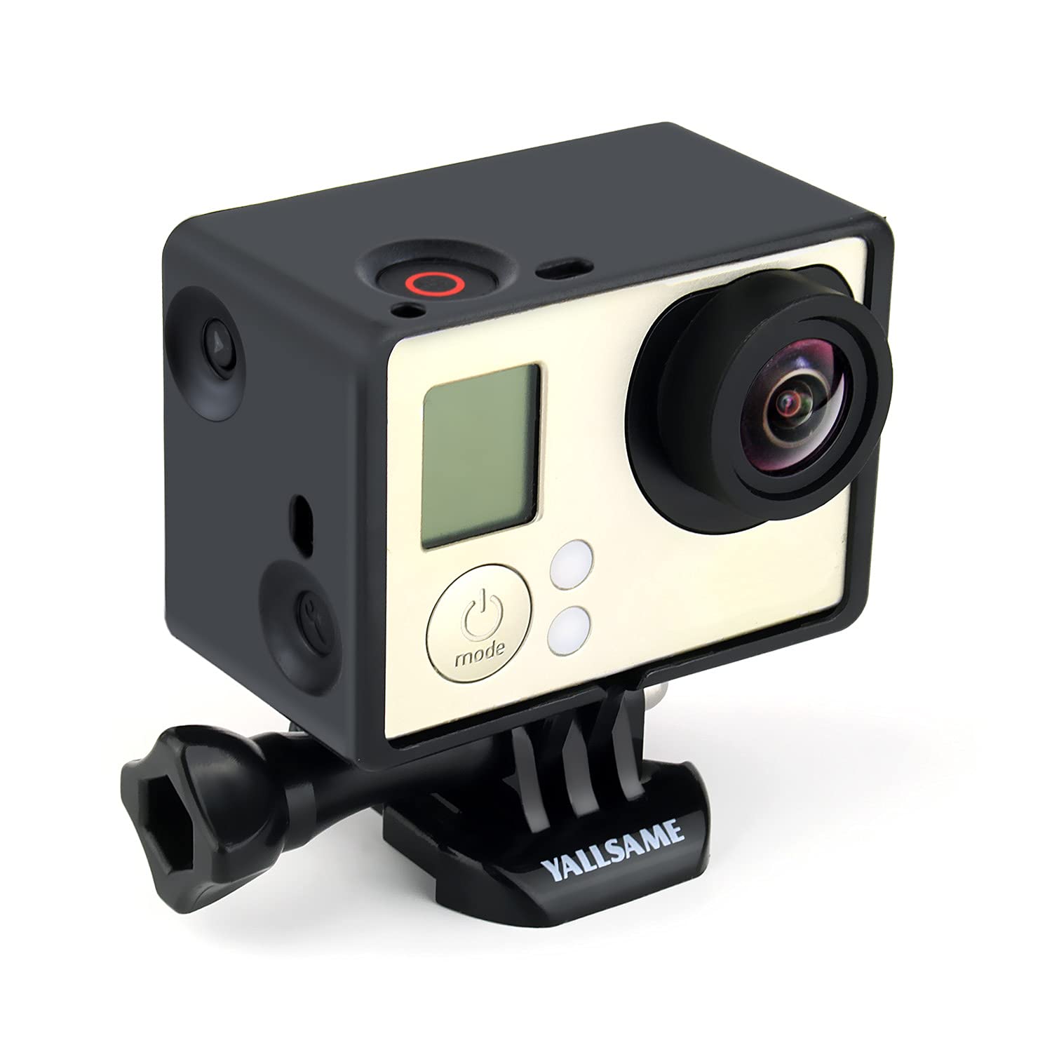 Yallsame Frame Mount Protective Bacpac Housing Case With Lens Cap For Gopro Hero 4 Black/Hero 4 Silver/Hero 3+ / Hero 3 Action C