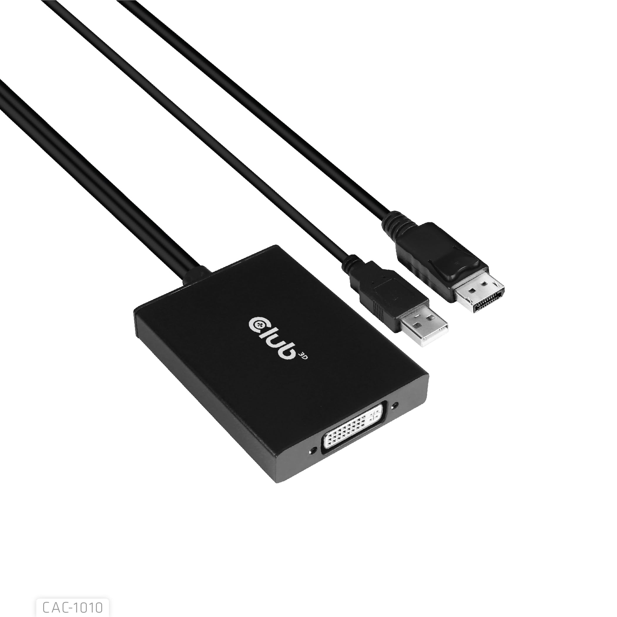 Club 3D Cac 1010 Displayport To Dvi Dual Link Dvi D Active Adapter For Your Monitordisplay   Usb A Powered   2560X1600 Resolutio
