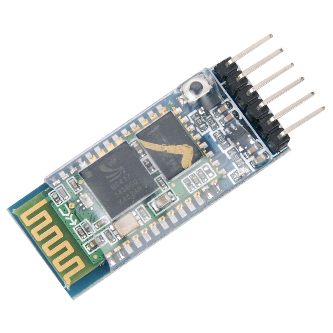 HiLetgo HC-05 Wireless Bluetooth RF Transceiver Master Slave Integrated Bluetooth Module 6 Pin Wireless Serial Port Communicatio