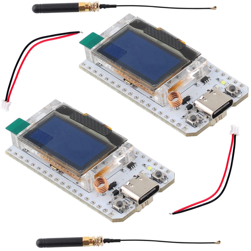 Diymalls 915Mhz Lora Esp32 Oled Board V3 Type C Sx1262 8Mb Flash + Lora Antenna U.Fl Ipex To Sma For Arduino Lorawan Iot (Pack O