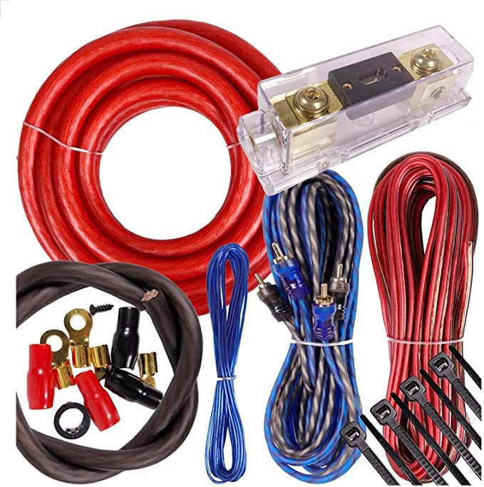 Complete 4000W Gravity 0 Gauge Amplifier Installation Wiring Kit Amp Pk3 0 Ga Blue   For Installer And Diy Hobbyist   Perfect For Car/Truck/Motorcycle/Rv/Atv