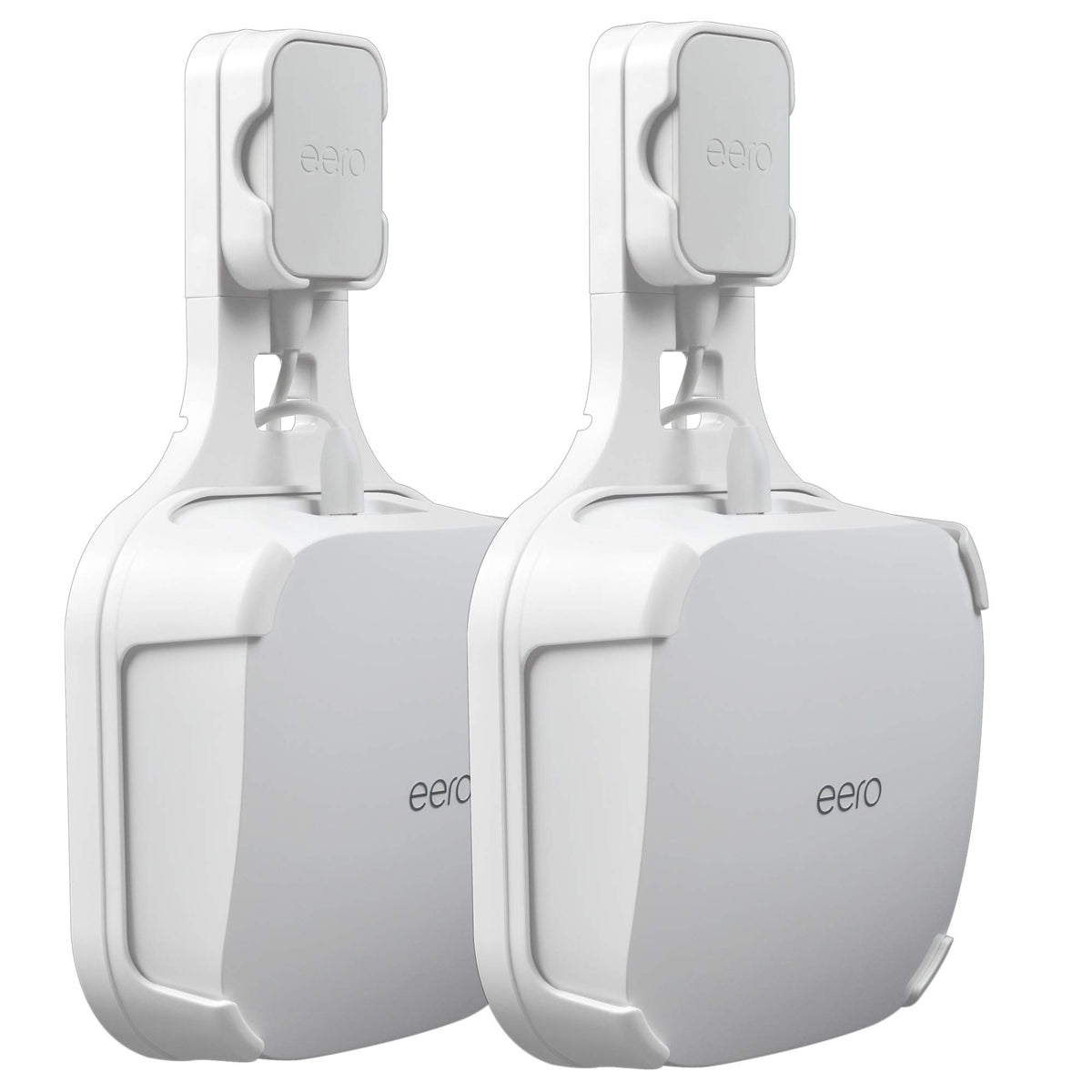 Petimeti Wall Mount For Eero Pro 6 Mesh Wifi System, Space Saving Wall Mount Bracket For Eero Pro 6 Router With Cord Management