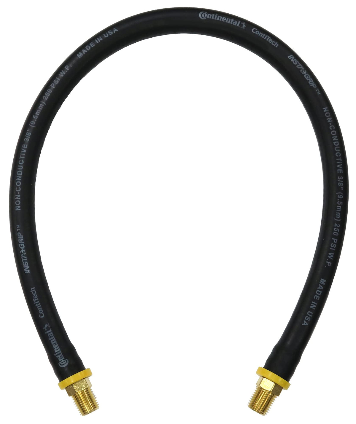 Short Air Compressor Hose: 1/4'' Male Npt To 1/4'' Male Npt Connections (Lead Free Brass) (24 Inches)