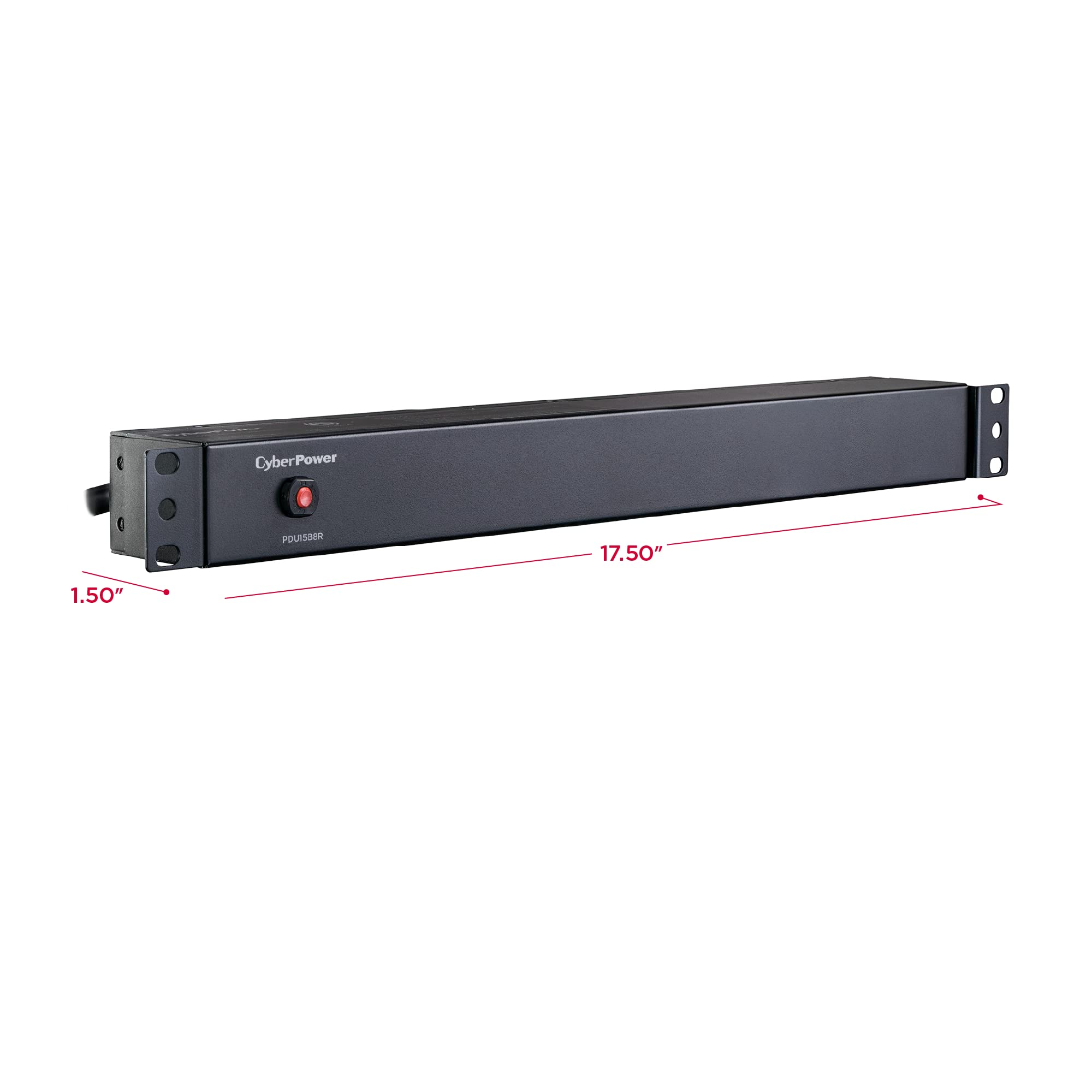 Cyberpower Pdu15B8R Basic Pdu, 100 125V/15A, 8 Outlets, 1U Rackmount