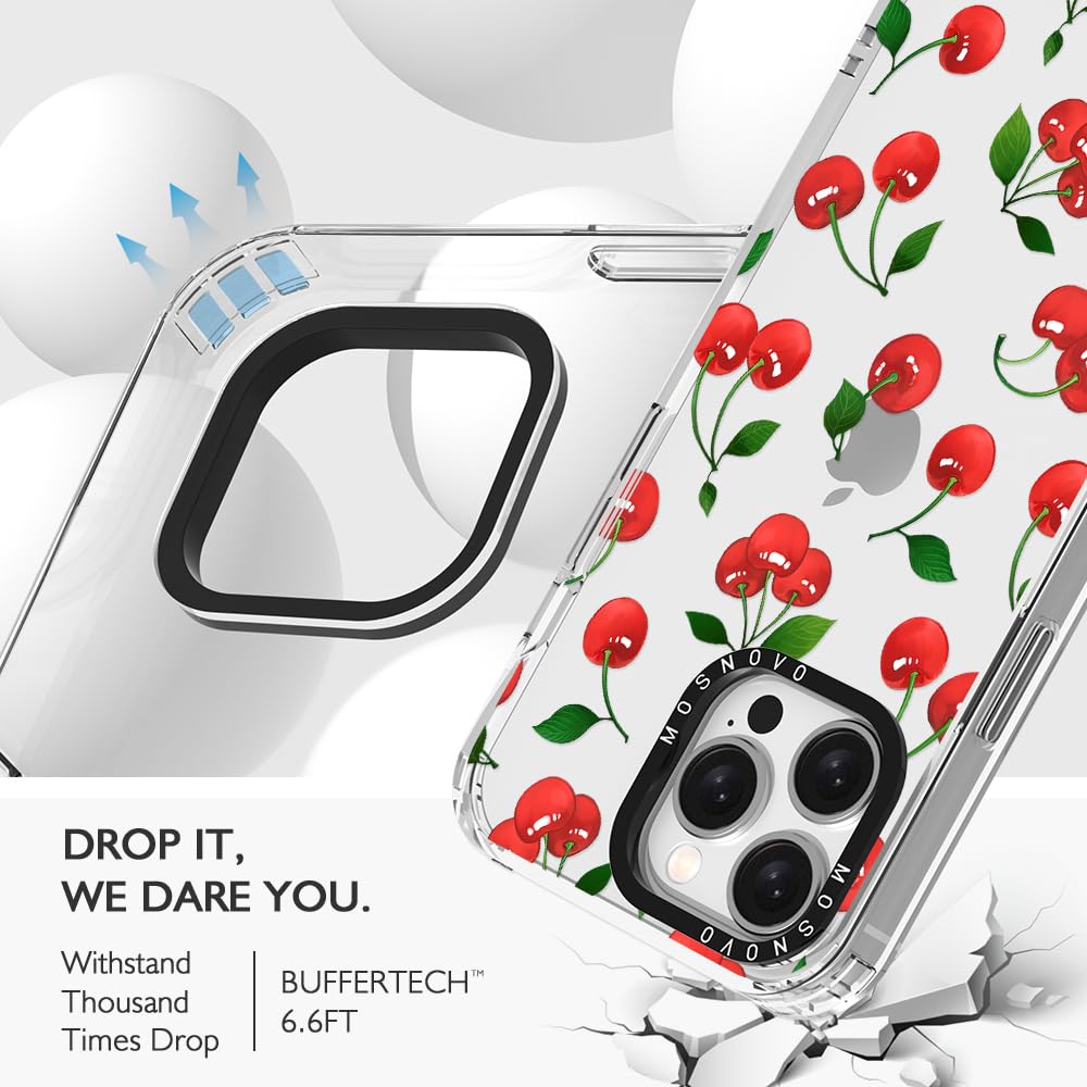 Mosnovo Case For Iphone 15 Pro Max, [Buffertech 6.6Ft Military Grade Drop Protection] [Anti Peel Off Tech] Clear Tpu Bumper Phon