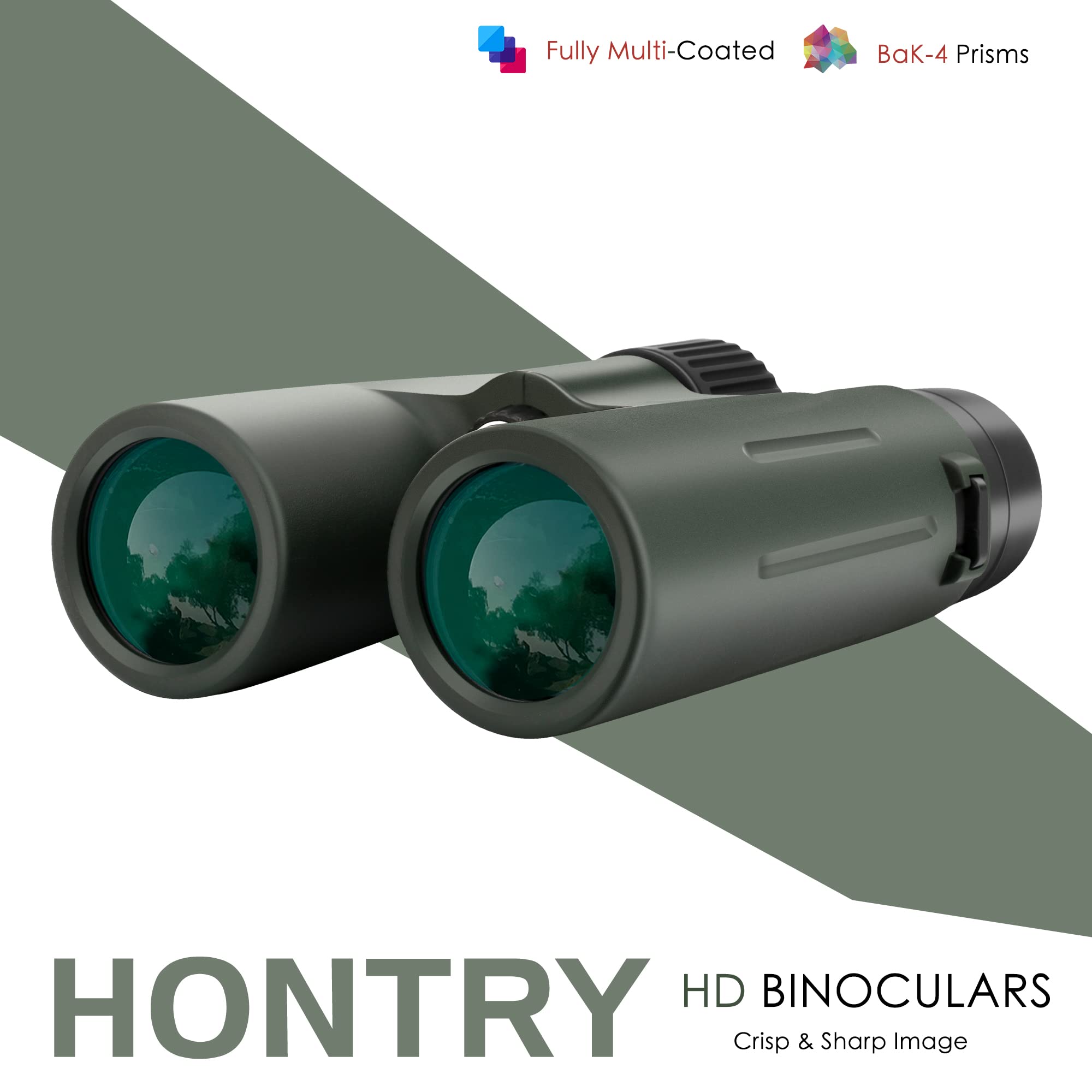 Hontry 8X42 Hd Binoculars, Ipx6 Completely Waterproof Binoculars For All Outdoor Activities, Weathers And Seasons