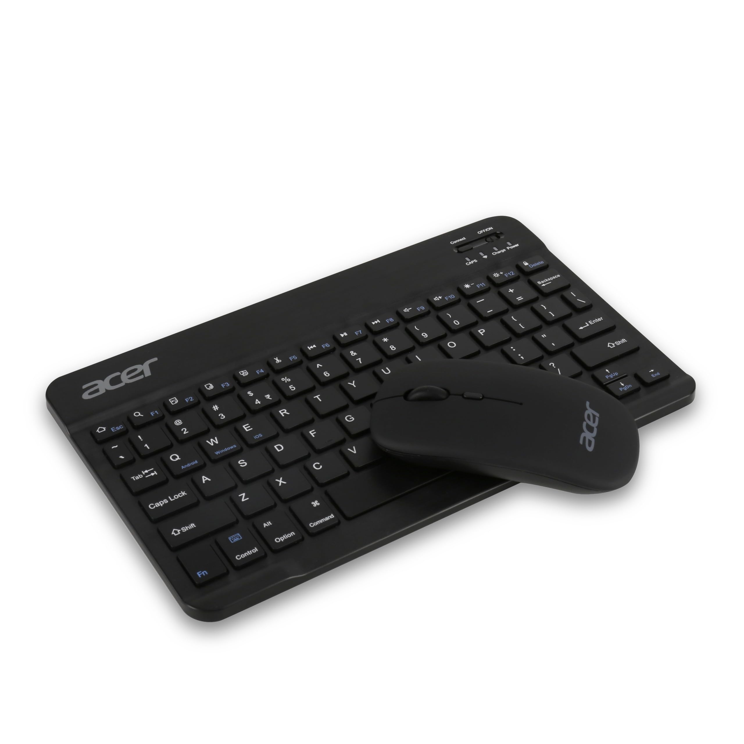 Acer Nano Pad Rechargeable Bluetooth Keyboard & Mouse Combo, 3 DPI Upto 1200 DPI, 78 Keys Anti Slip Back, Ultra Thin Design for 